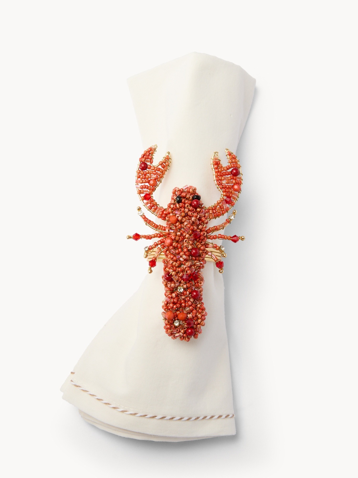 Portatovagliolo fatto a mano con perline in vetro, Multicolor, large image number 1