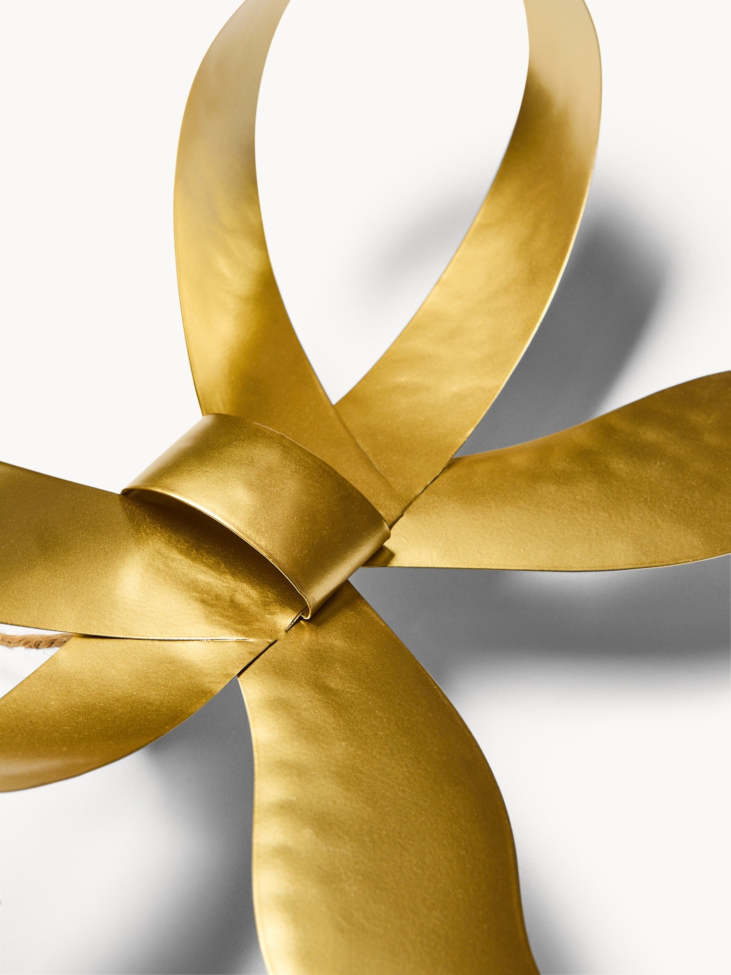 Decorazione a forma di fiocco in ferro, Oro, large image number 1