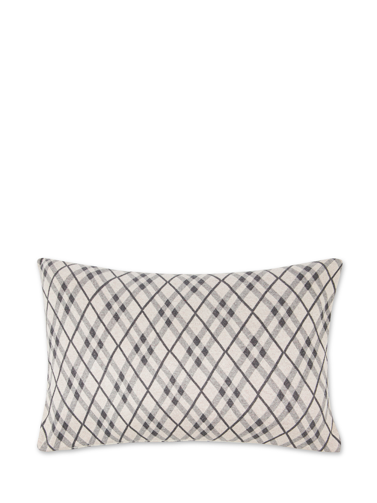 Jacquard knitted cushion 40x60cm, Grey, large image number 1