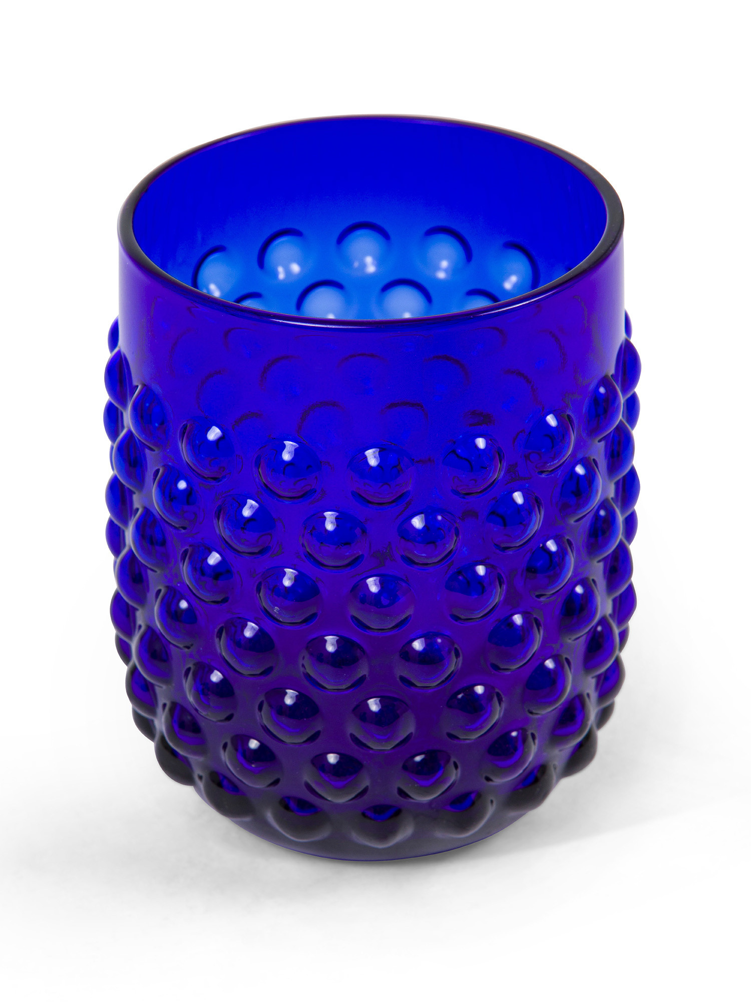 Glass tumbler with bubbles, Electric Blue, large image number 1