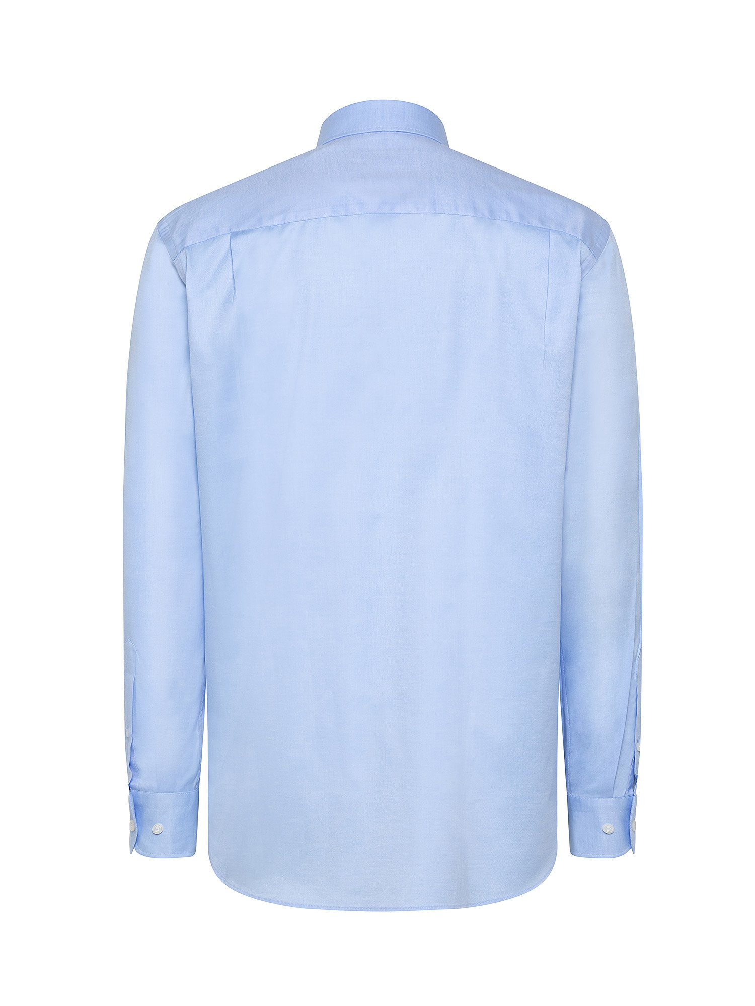 Camicia regular fit in twill doppio ritorto, Azzurro, large image number 1