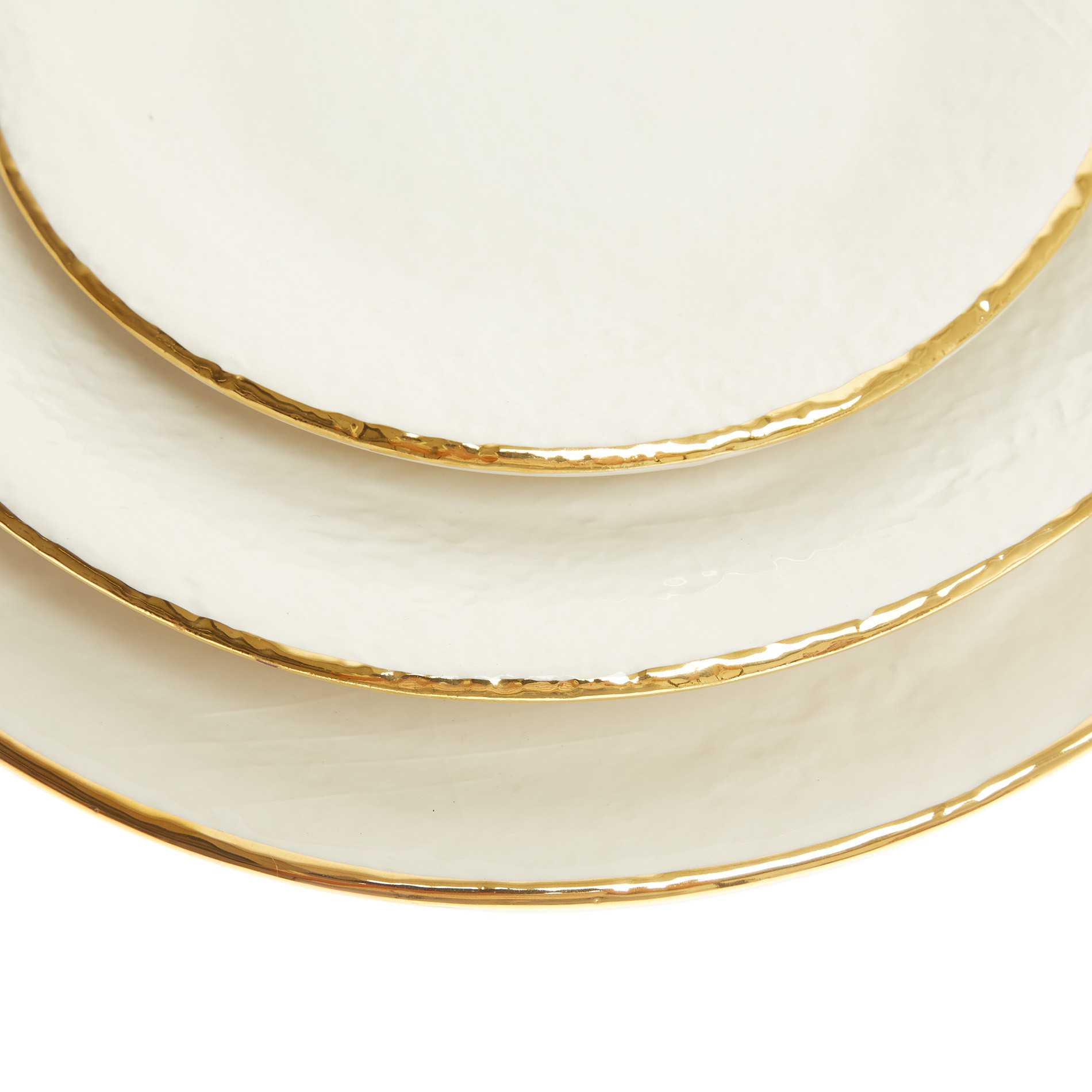 Piatto da portata ceramica artigianale Preta, Bianco panna, large image number 1