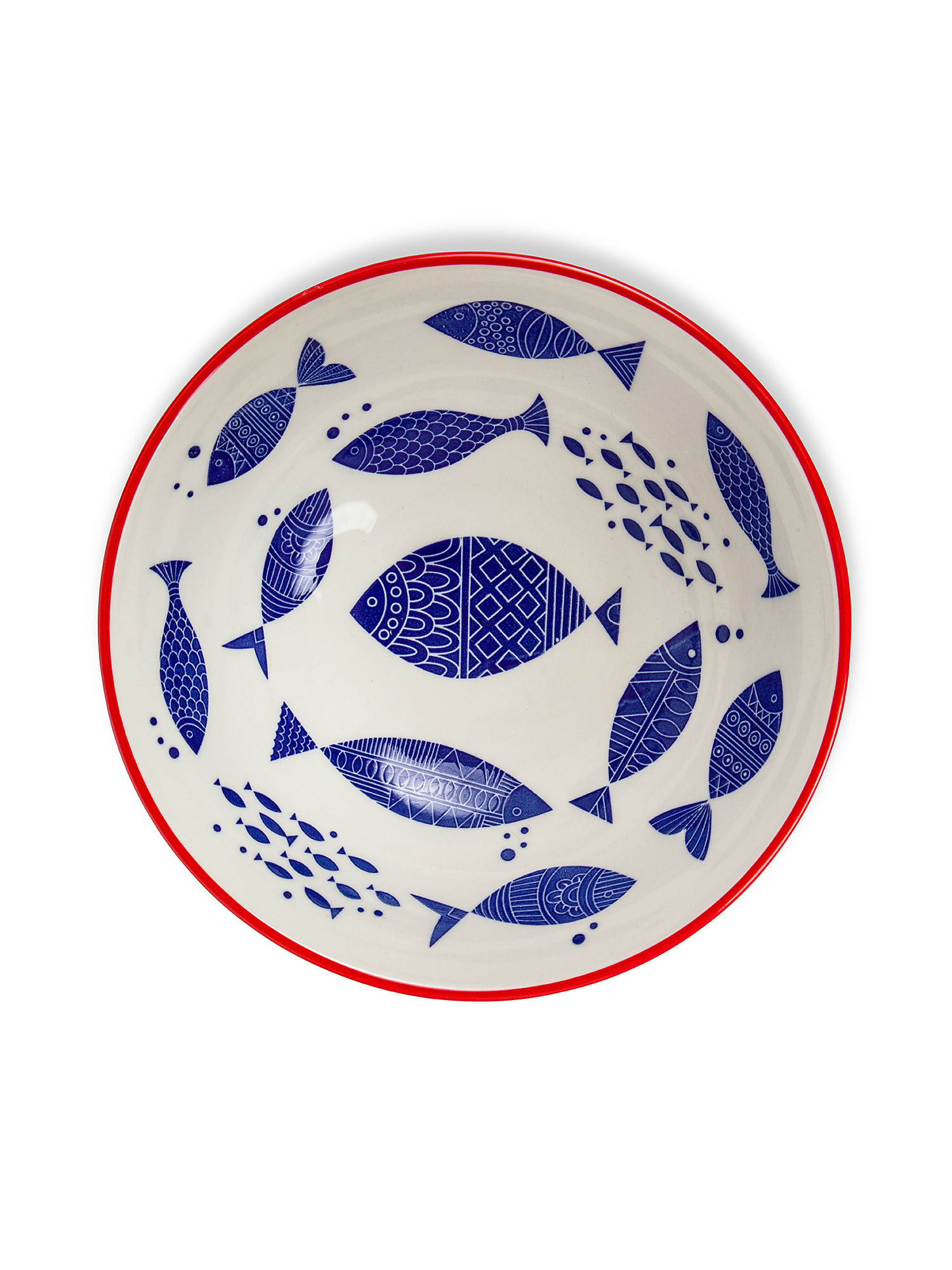 Coppa stoneware decoro pesci, Multicolor, large image number 1