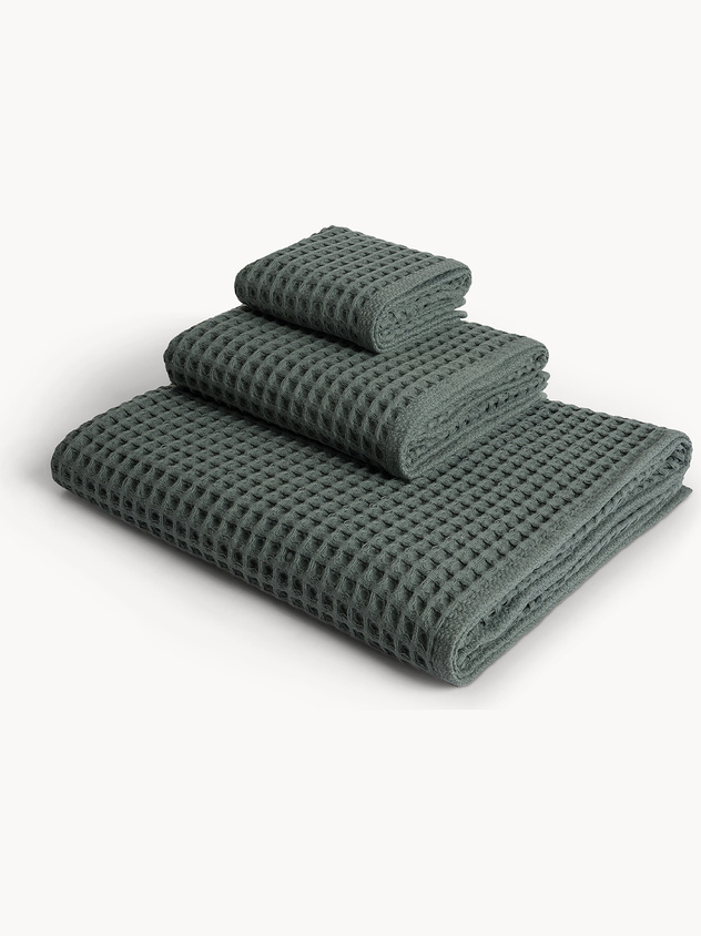 Solid color honeycomb cotton towel