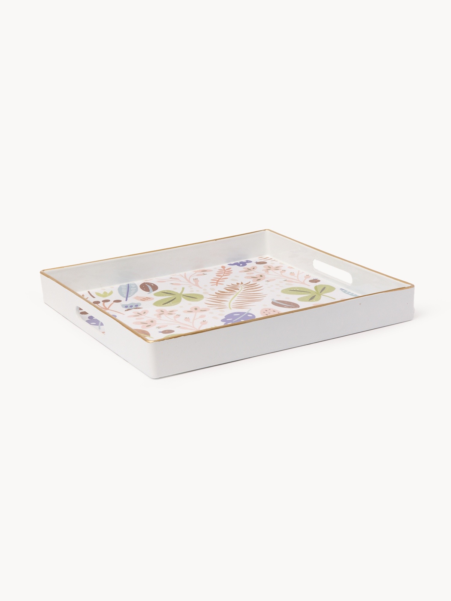 Square Botanical Tray, Multicolor, large image number 0
