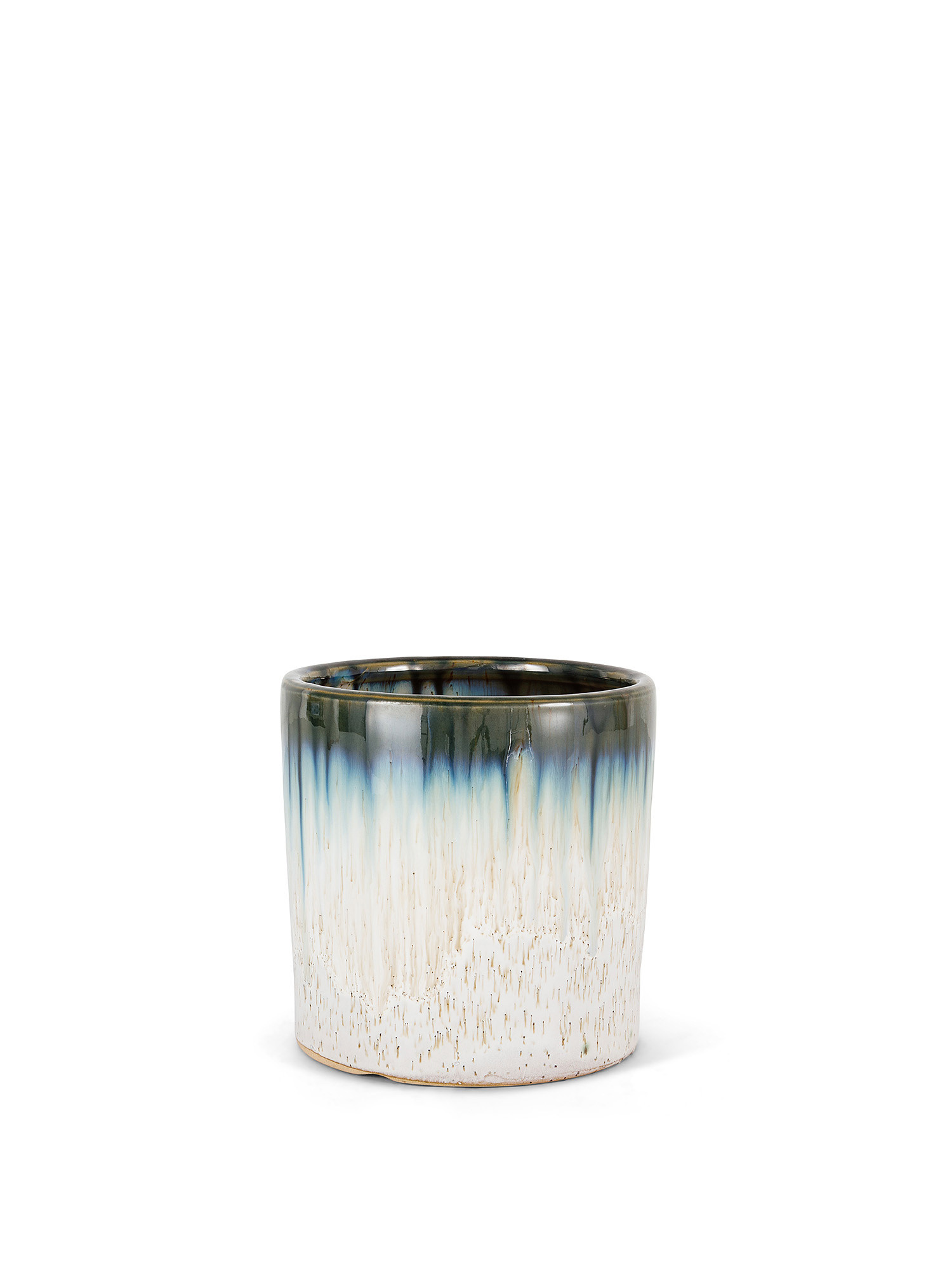 Gradient edge ceramic cachepot, Blue, large image number 0
