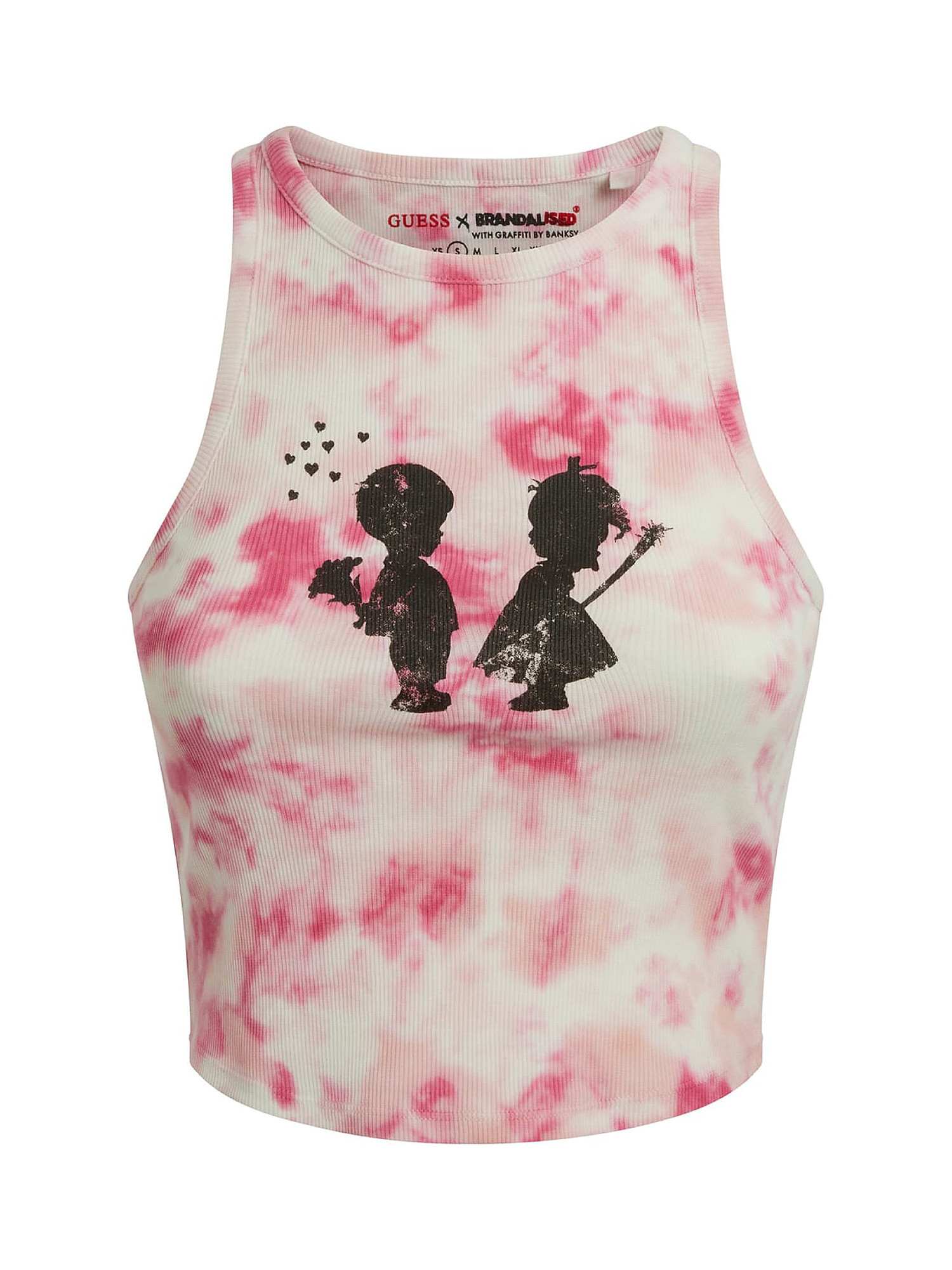 GUESS - Tie-dye tank top, Pink, large image number 0