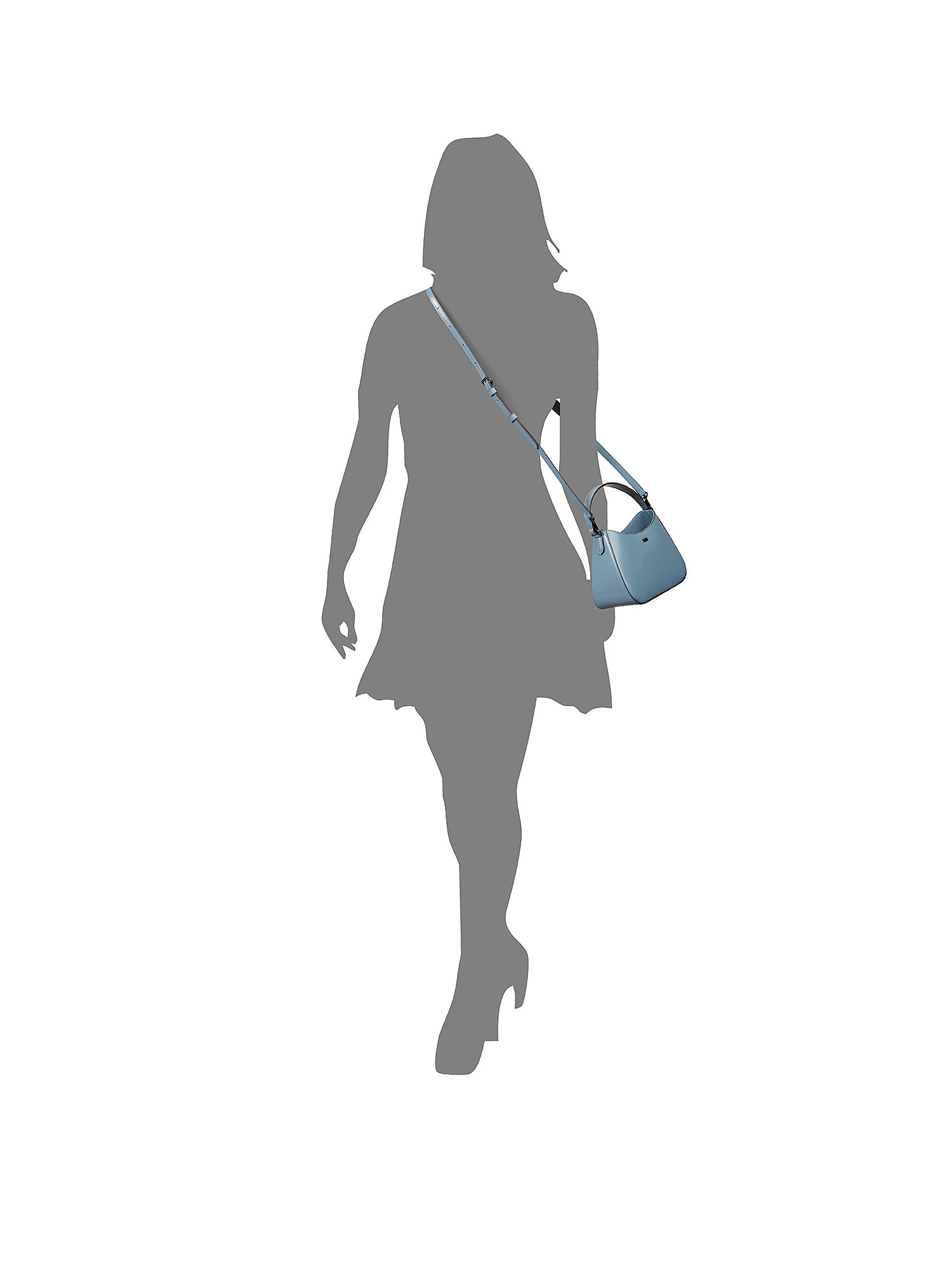 Dkny - Ellie bag with removable tarcolla, Light Blue, large image number 5