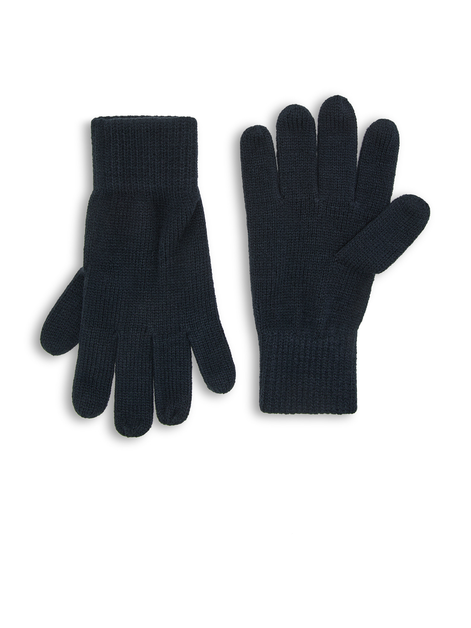 Luca D'Altieri - Basic knitted gloves, Dark Blue, large image number 0