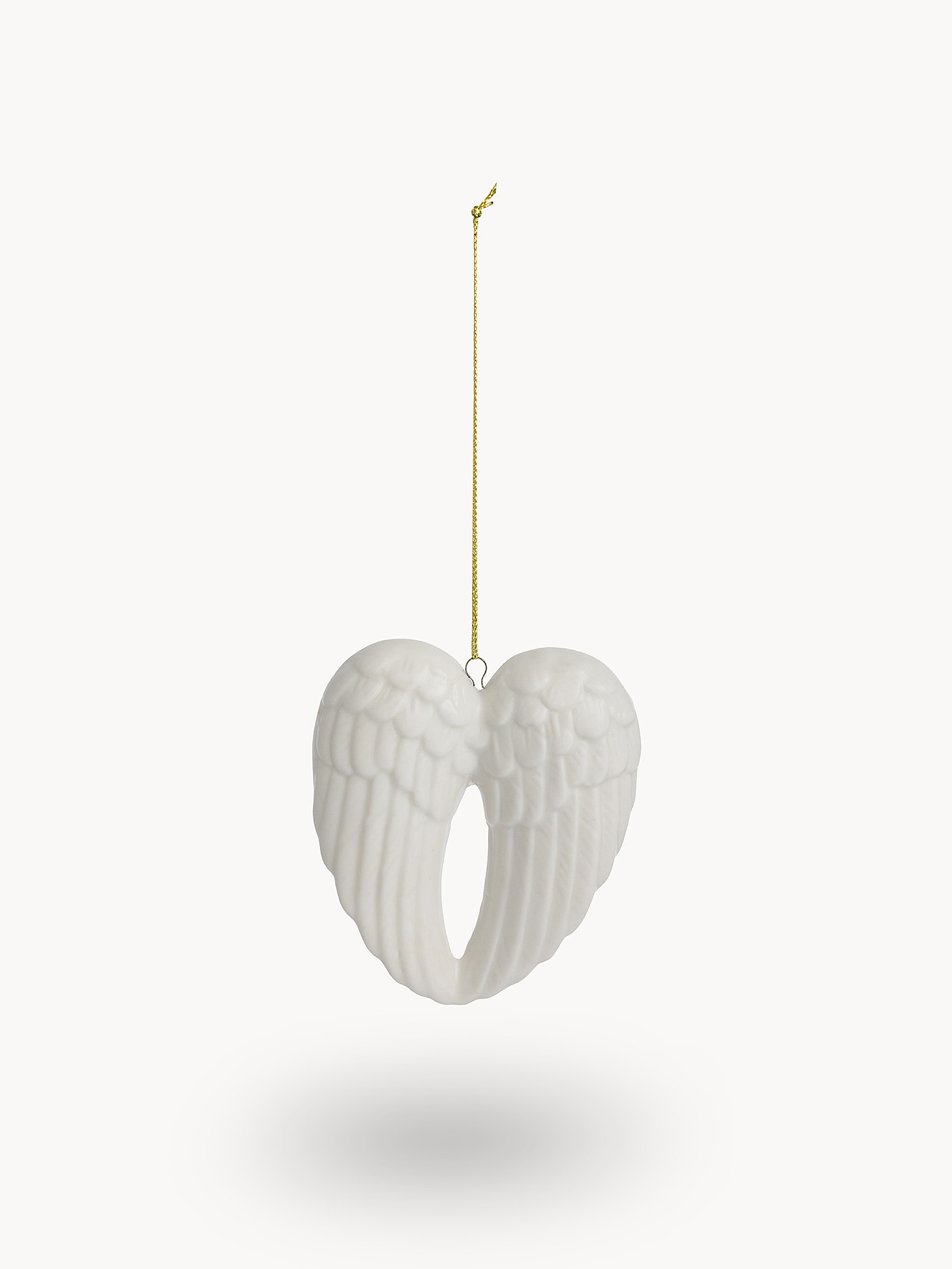 Decorazione albero in porcellana, Bianco, large image number 0