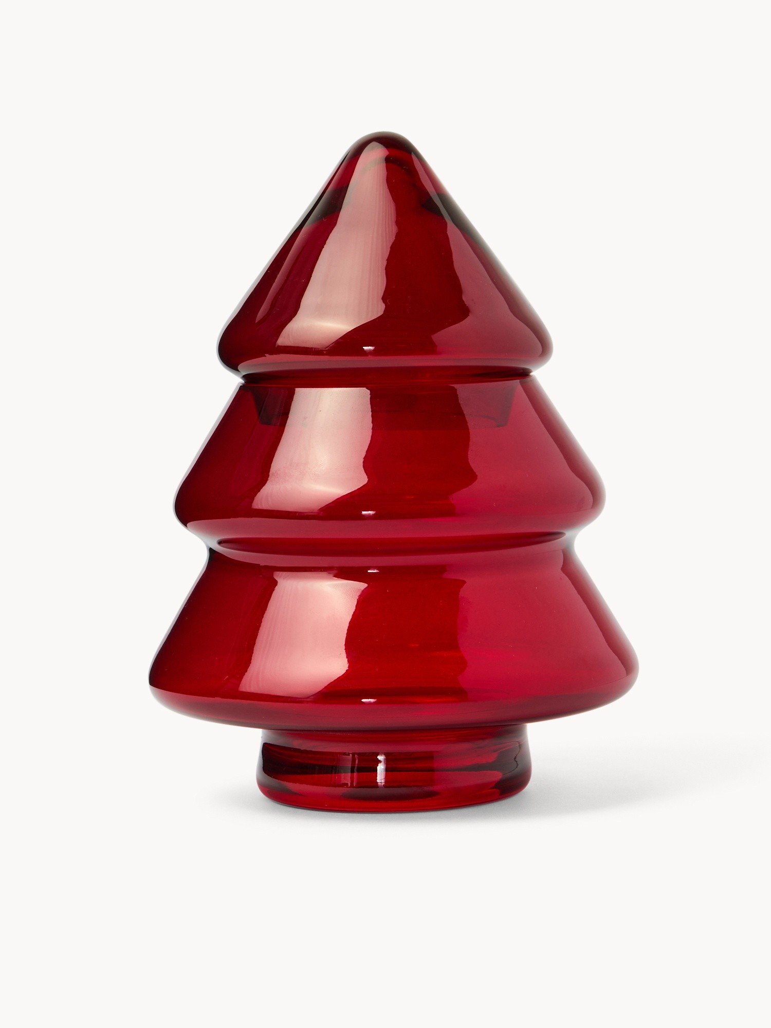Barattolo porta dolci a forma di albero di Natale, Rosso, large image number 0