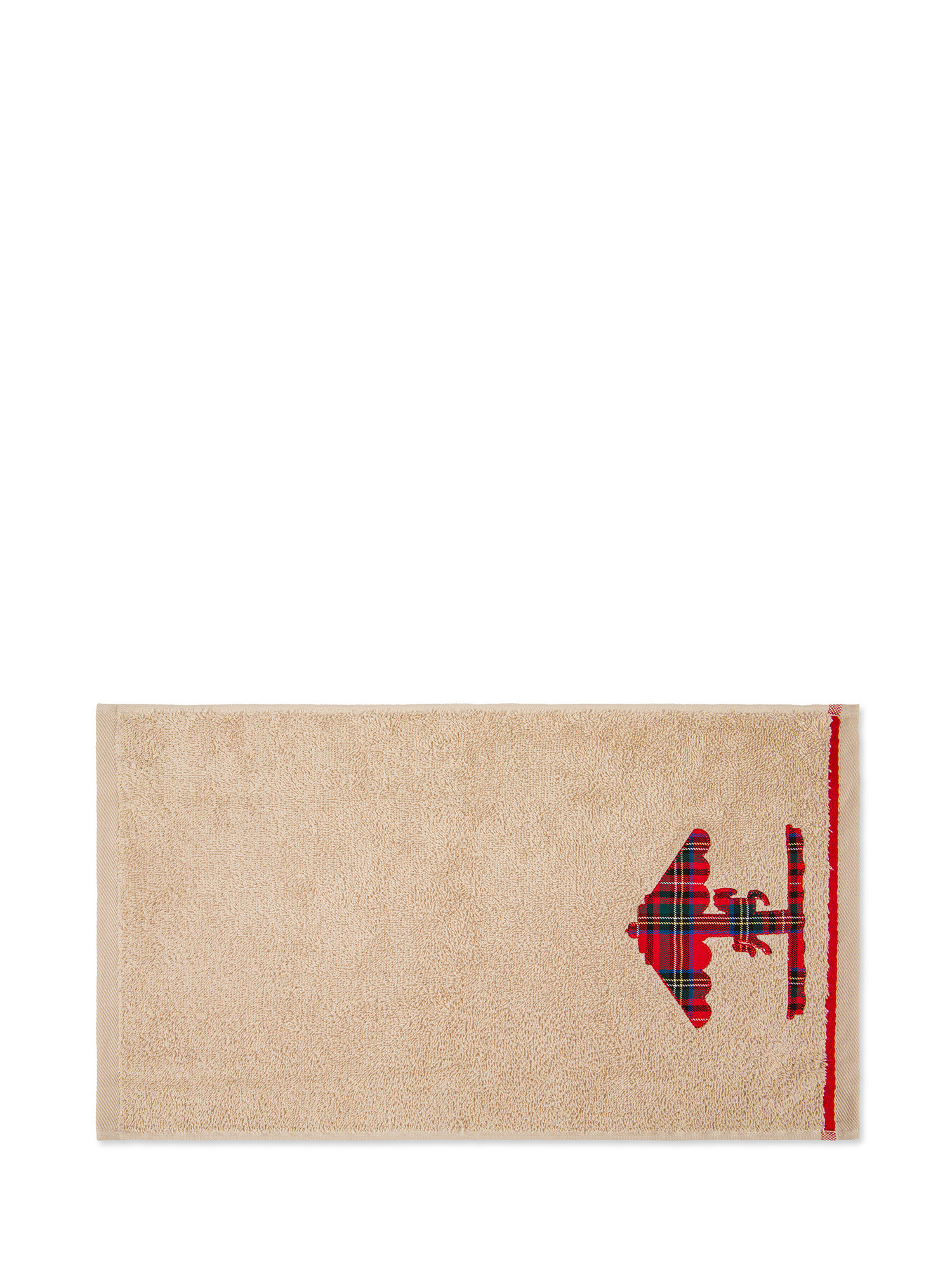 Set of 2 cotton towels with carousel embroidery, Beige, large image number 2