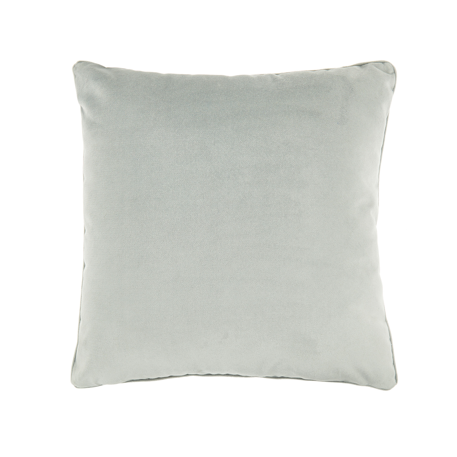 Solid color velvet cushion, Grey, large image number 0