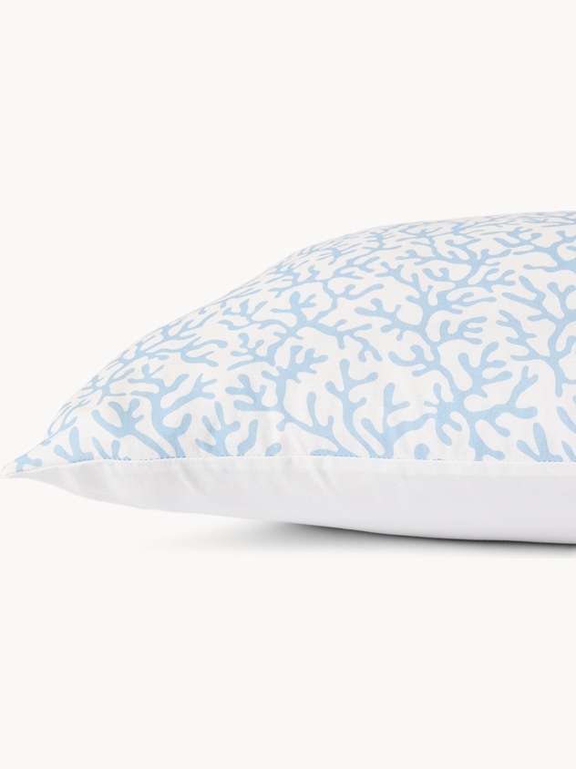 Federa in cotone lavato fantasia coralli