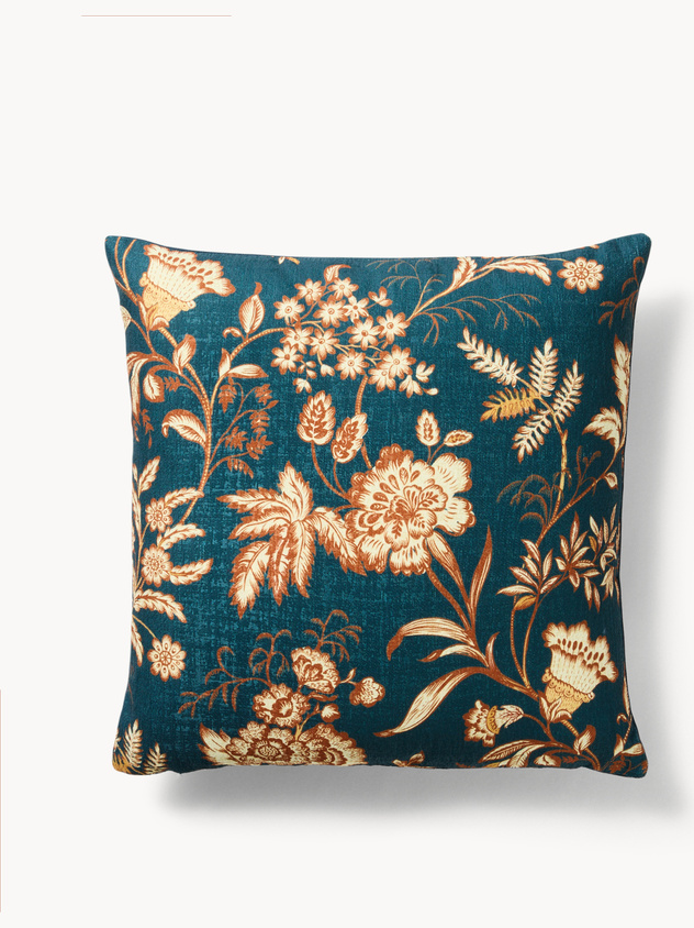 Cuscino 45x45 cm con stampa floreale etnica