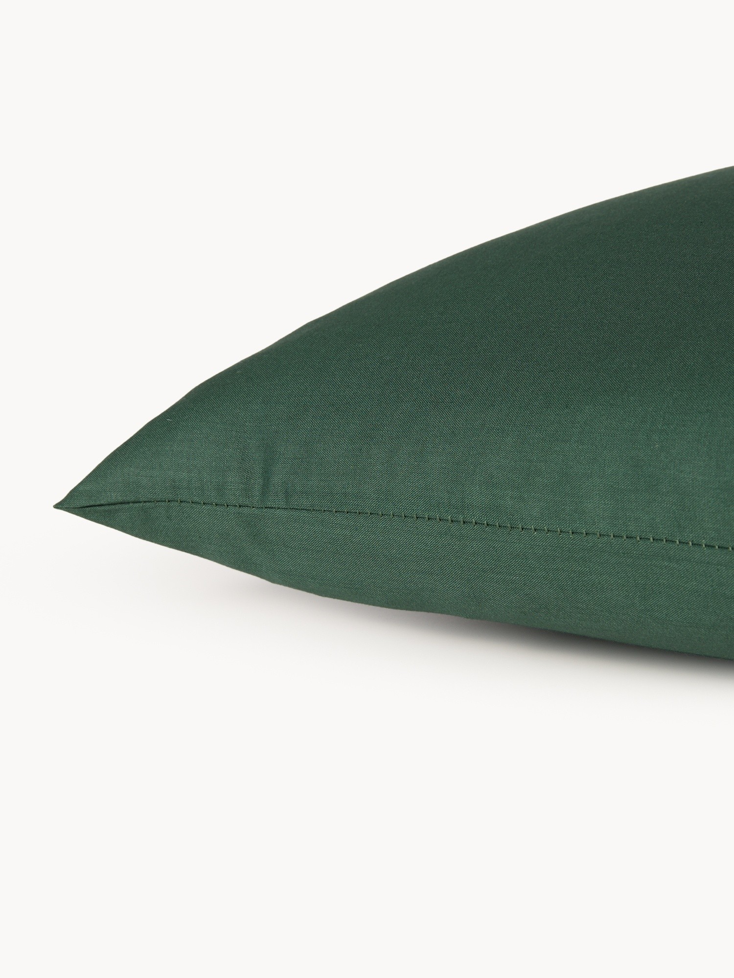 Solid-color pure cotton pillowcase, Green, large image number 1
