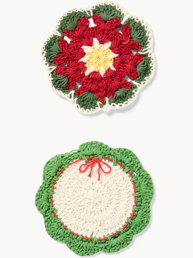 Pure cotton crochet potholders