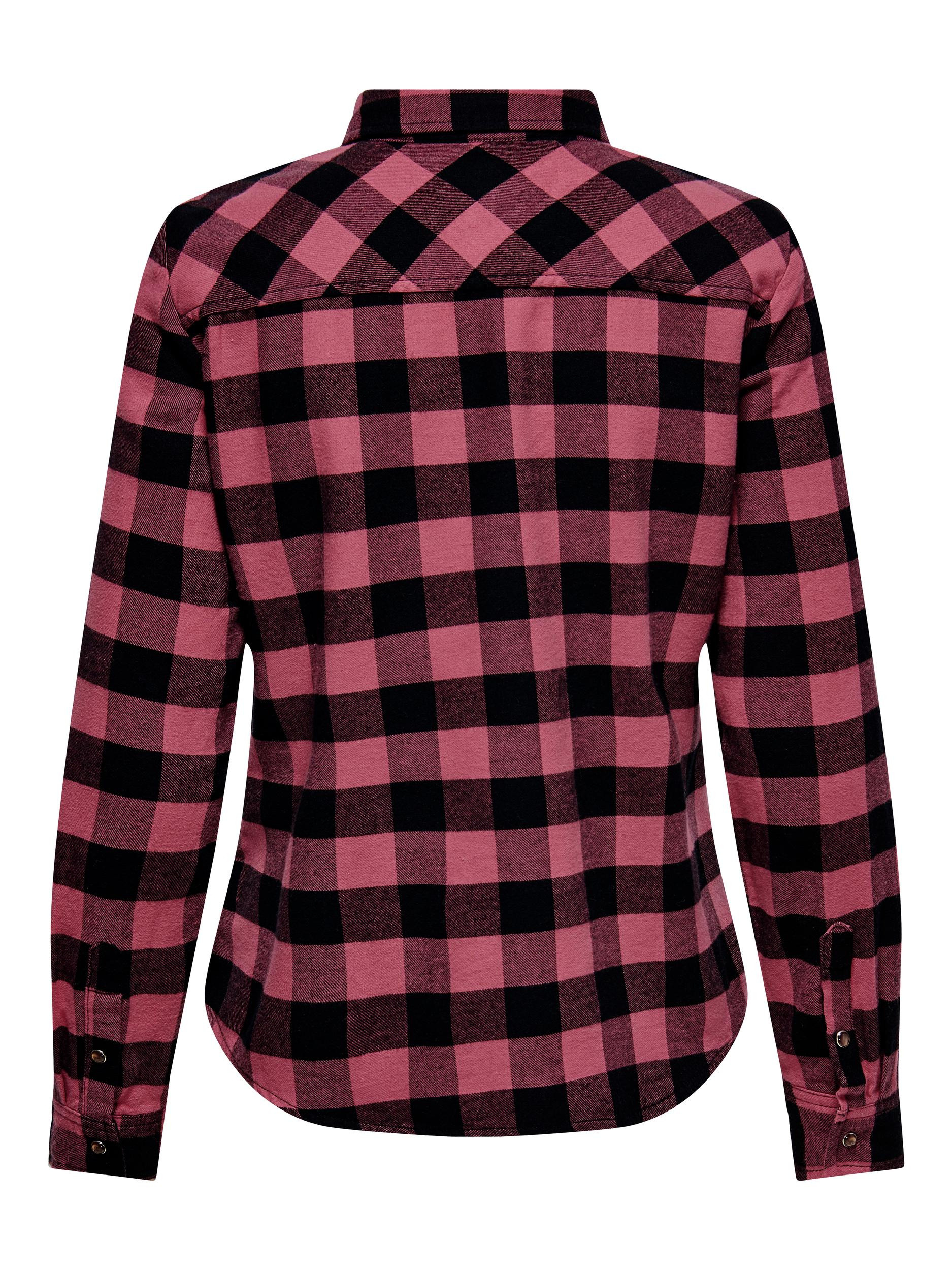 shirt with checked pattern, Dark Pink, large image number 1