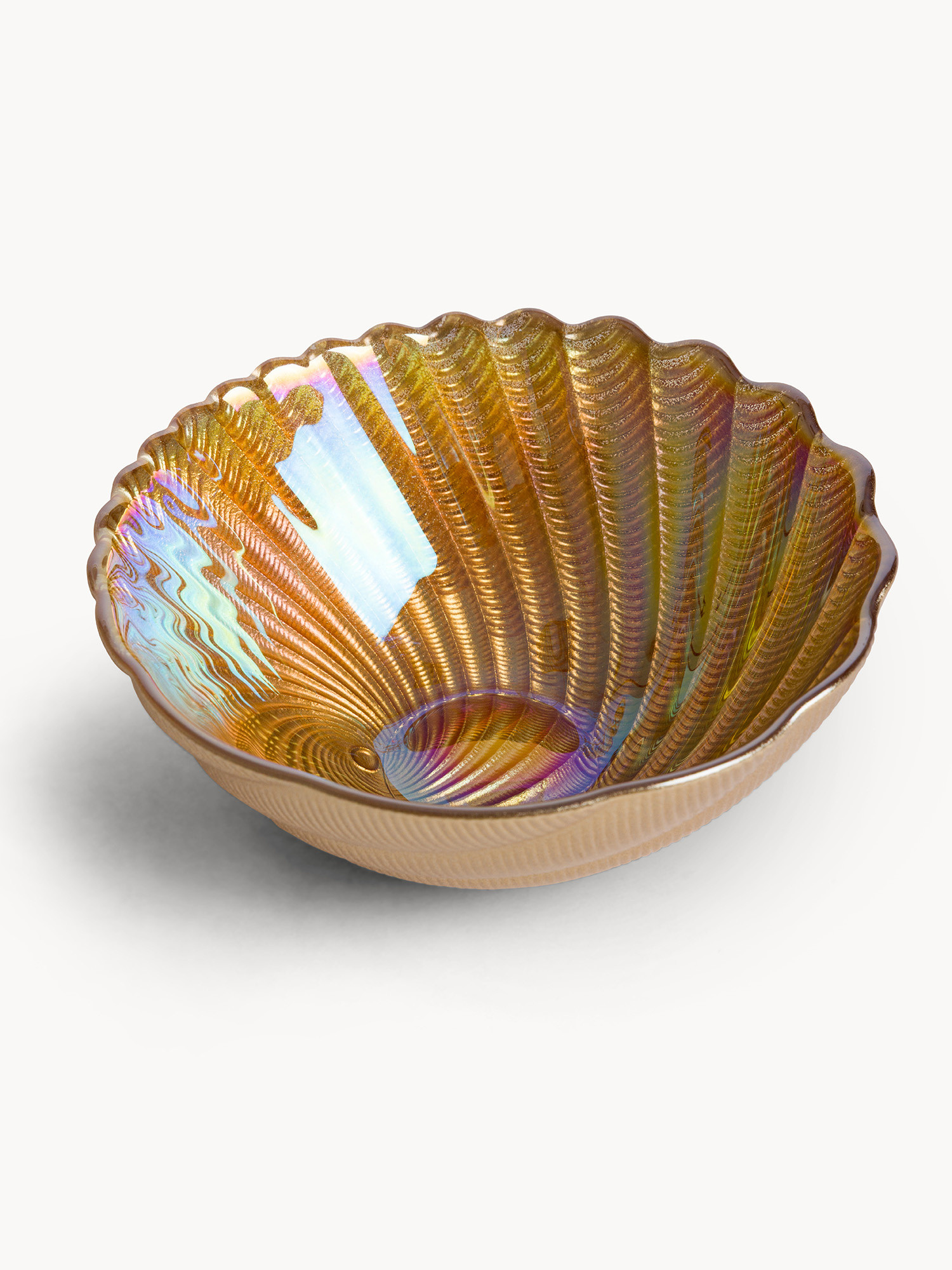 Pearl-effect glass bowl, Ocra Yellow, large image number 1