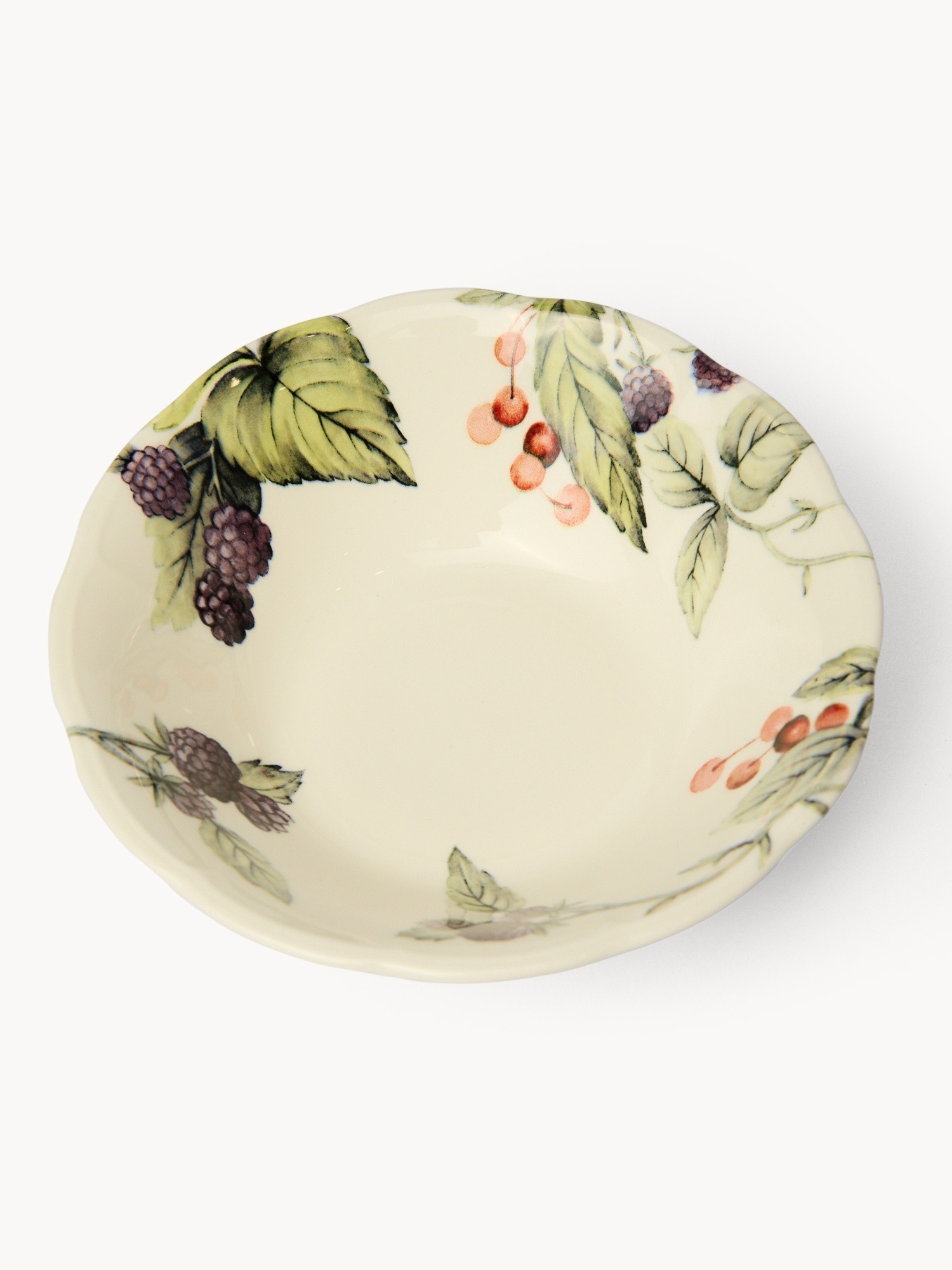 Coppetta in ceramica motivo bacche  - Prezzo di lancio, Bianco, large image number 1