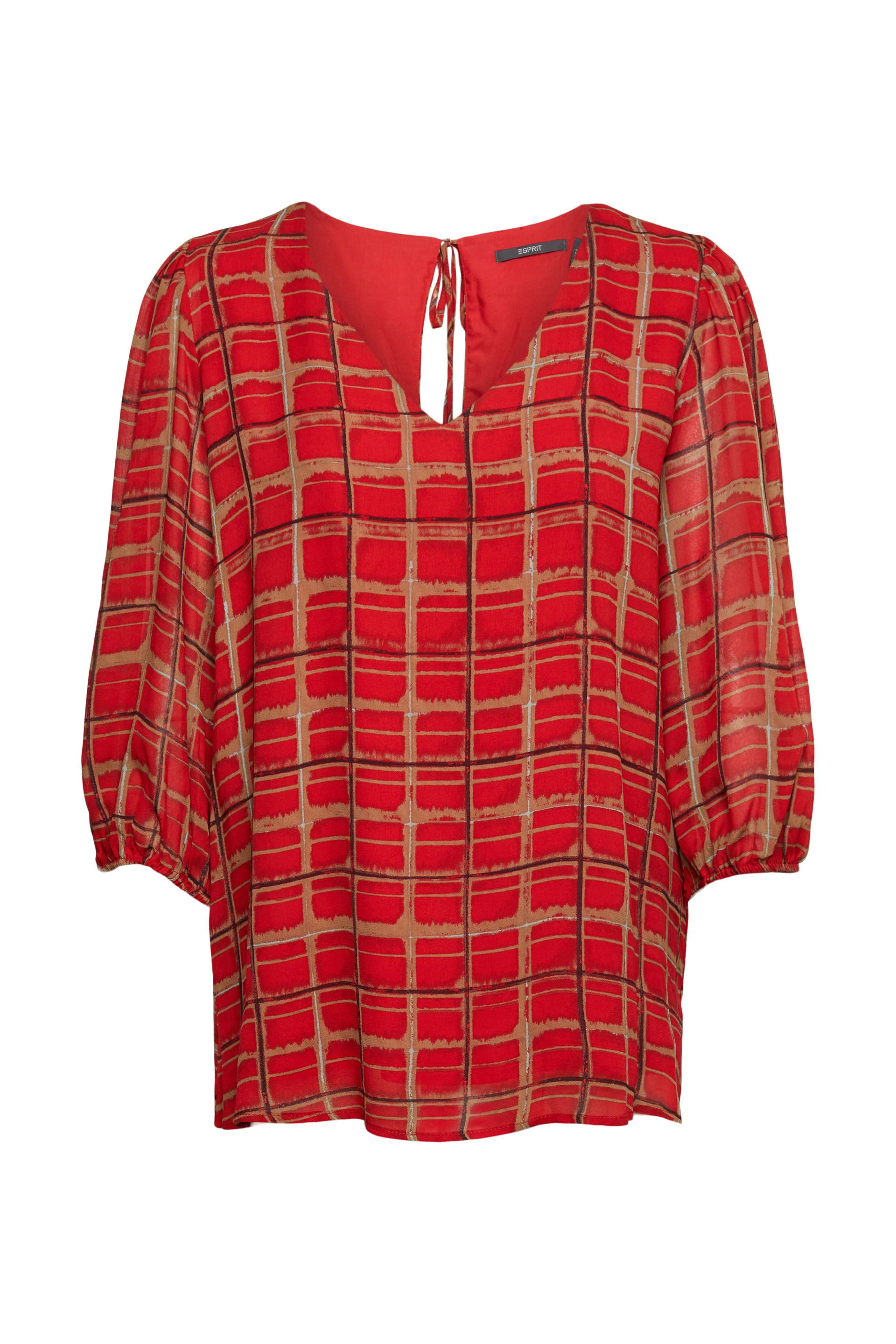 Patterned blouse, Red, large image number 0