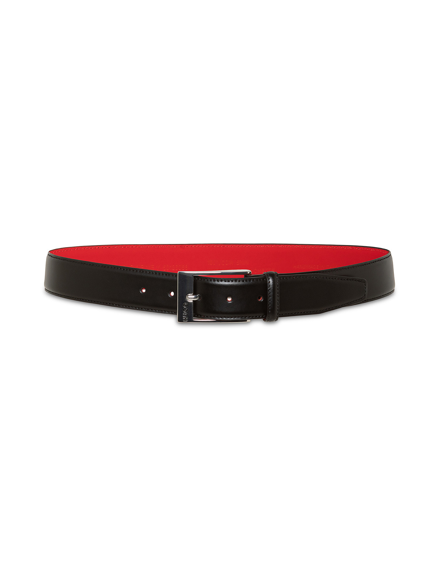 Hugo - Leather belt, Black, large image number 1
