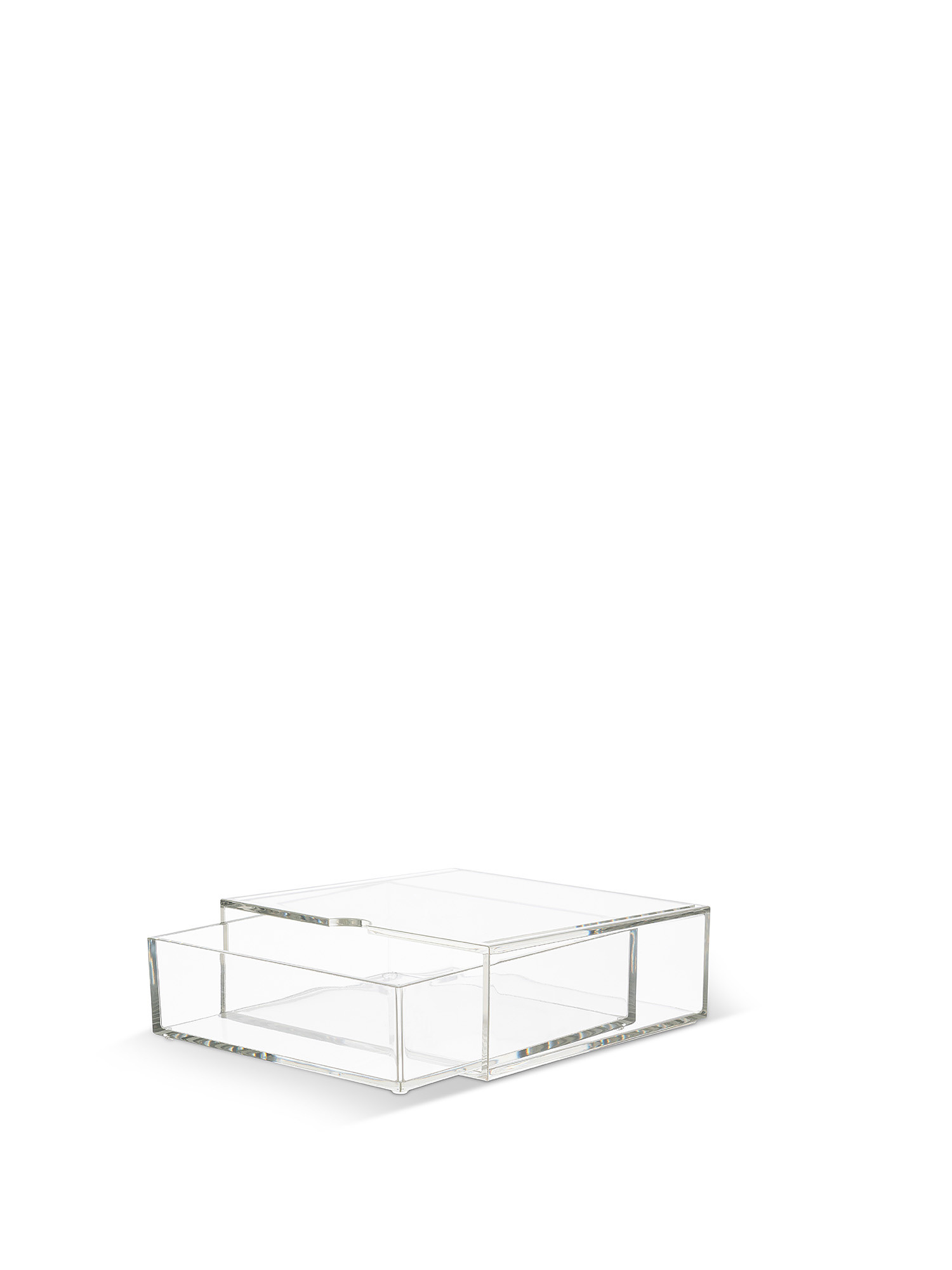 Transparent plastic jewelry box, Transparent, large image number 1