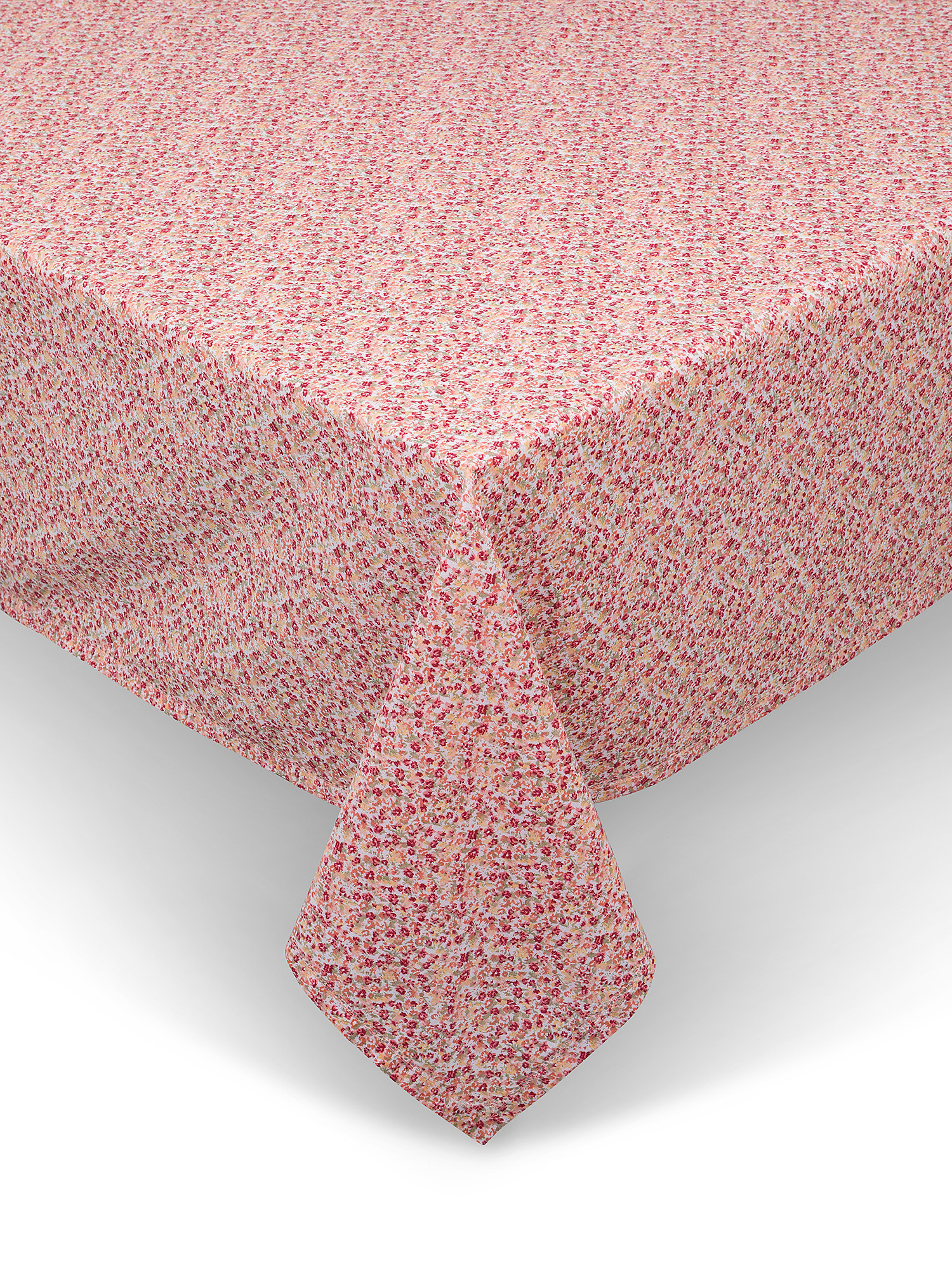 Tovaglia puro cotone stampa fiorellini, Rosa, large image number 0
