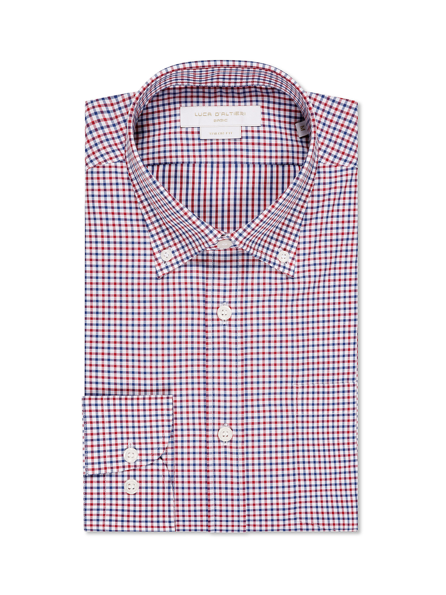 Camicia basic tailor fit in puro cotone, Rosso, large image number 0