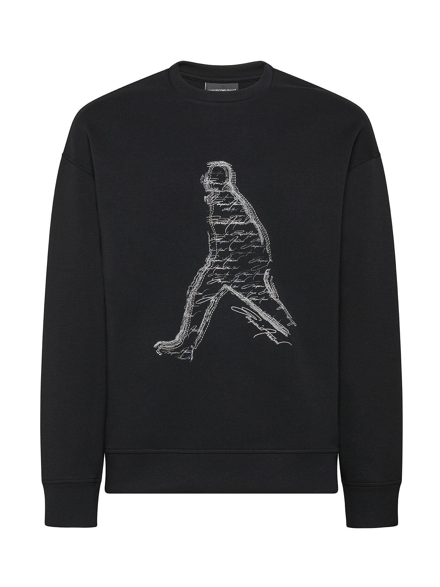 Emporio Armani - Sweatshirt with print, Black, large image number 0