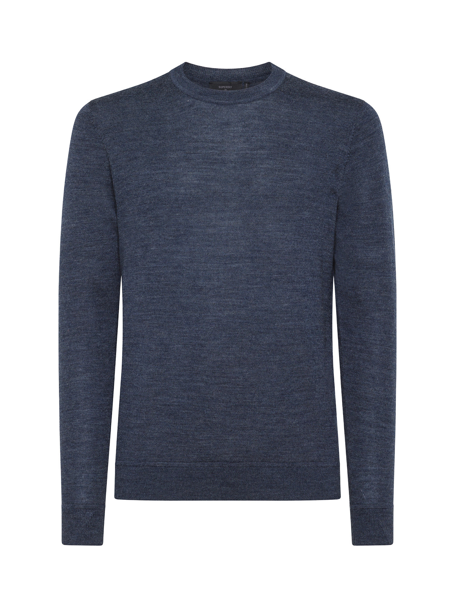 Superdry - Merino wool crewneck sweater, Dark Blue, large image number 0