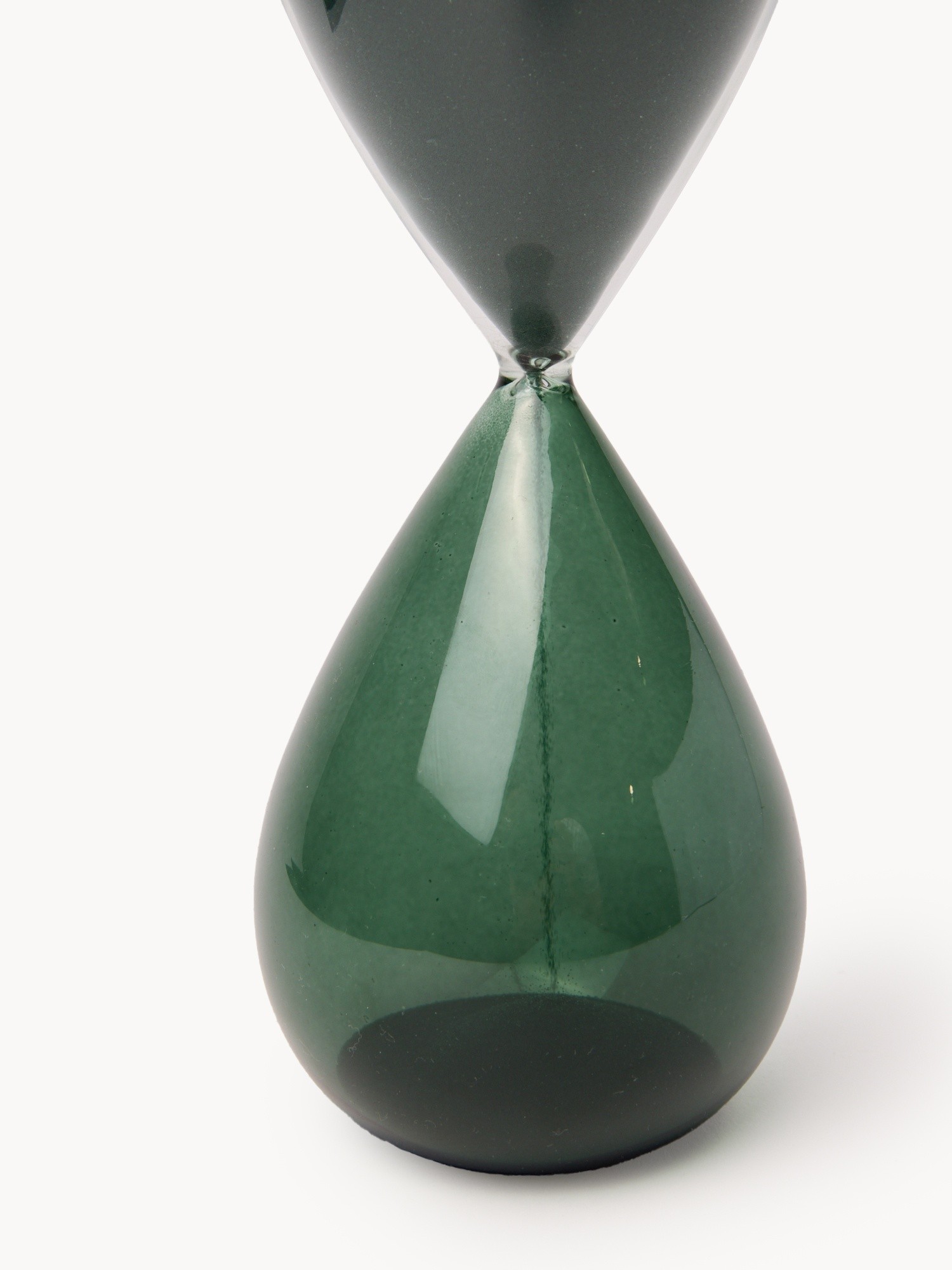 Glass hourglass with colored sand, Green, large image number 1