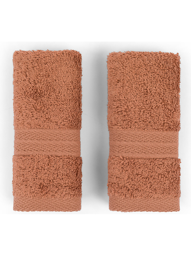 Set of 2 Zefiro solid color 100% cotton washcloths
