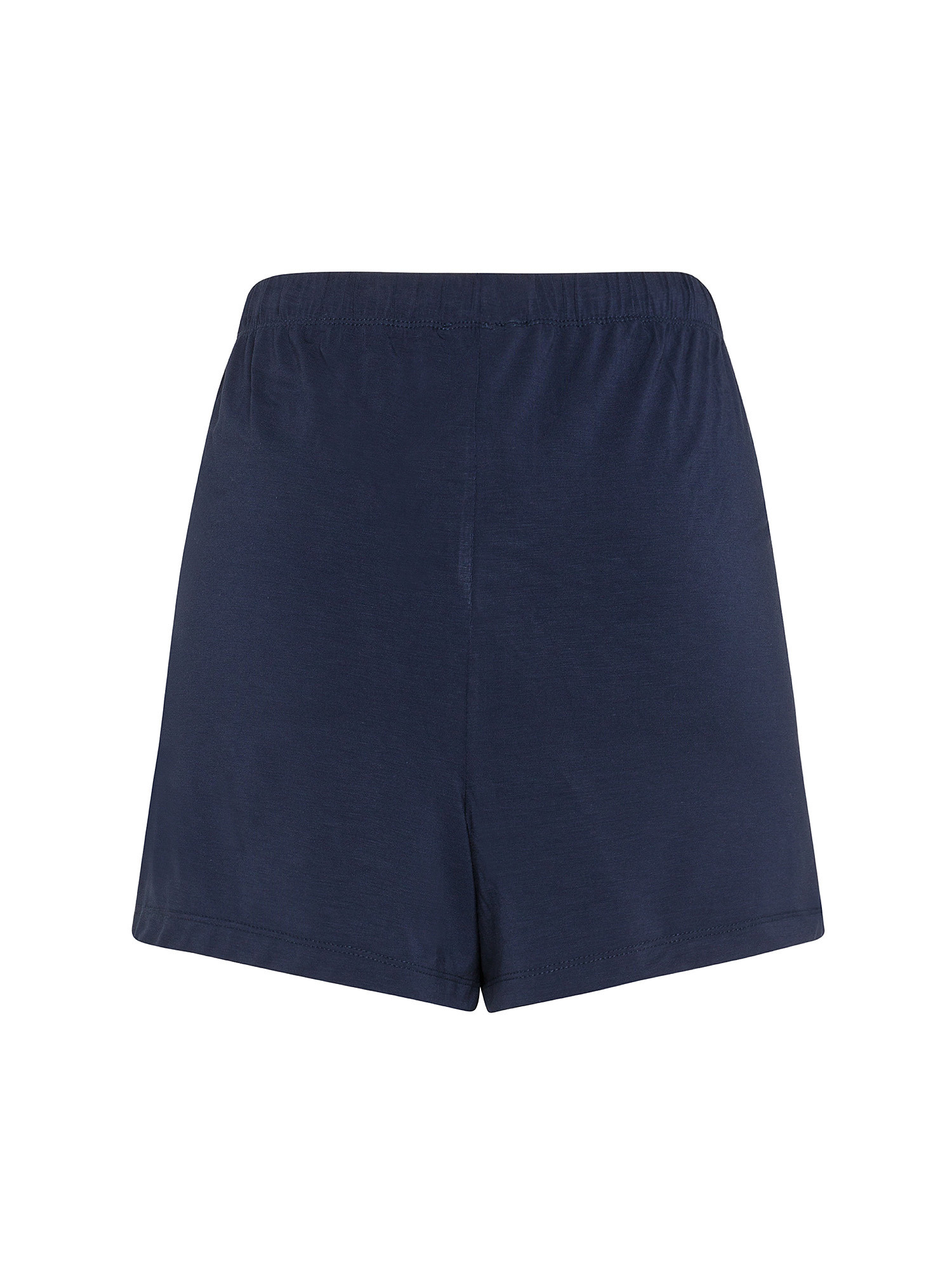 Solid color bamboo viscose shorts, Blue, large image number 1