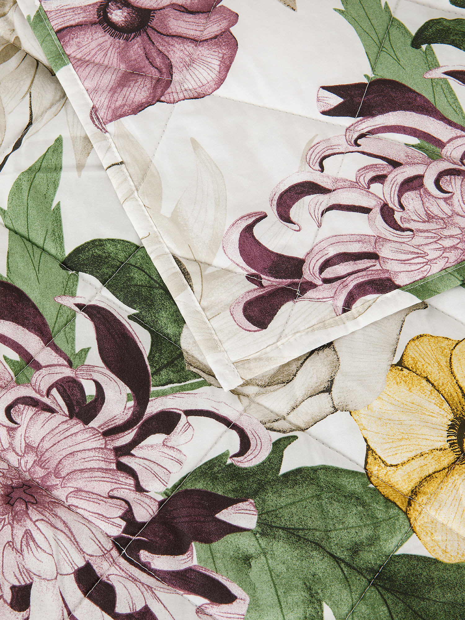 100% floral patterned cotton quilt, Multicolor, large image number 1