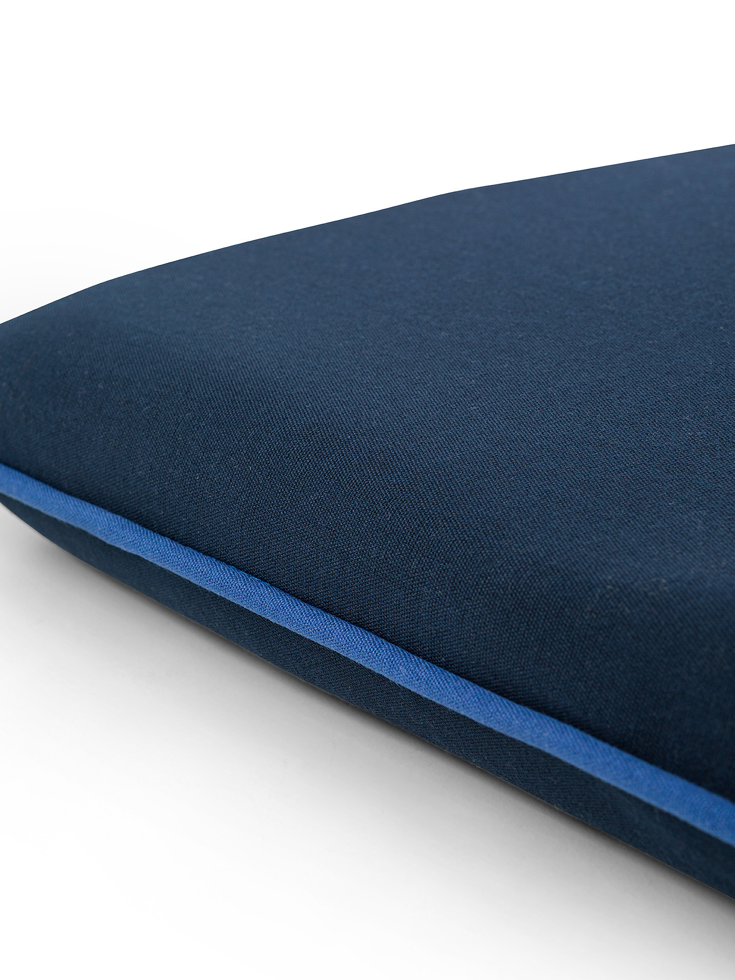 Cuscino sedia da esterno in tessuto tinta unita, Blu, large
