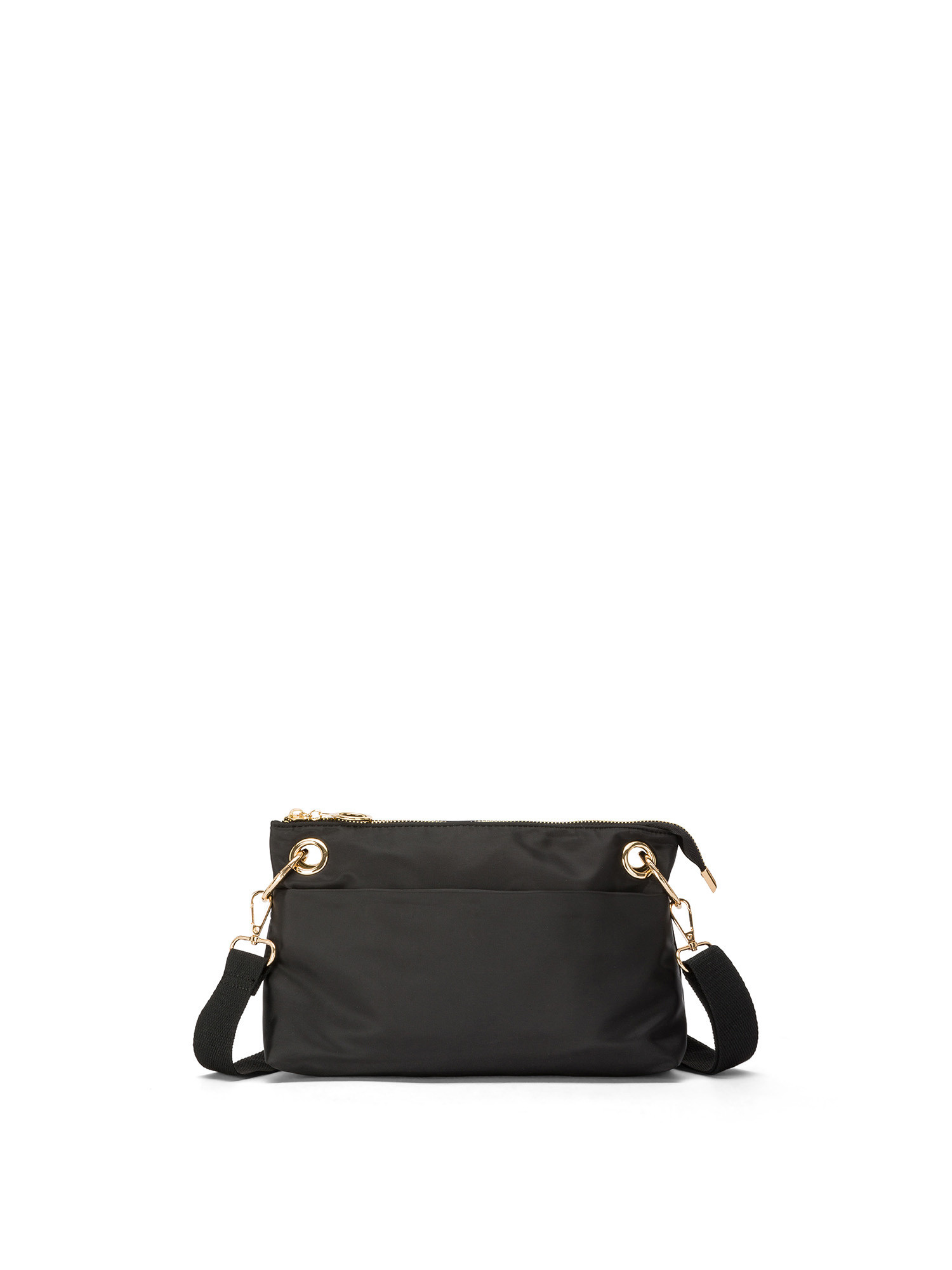 Koan - Messenger bag in nylon fabric, Black, large image number 0