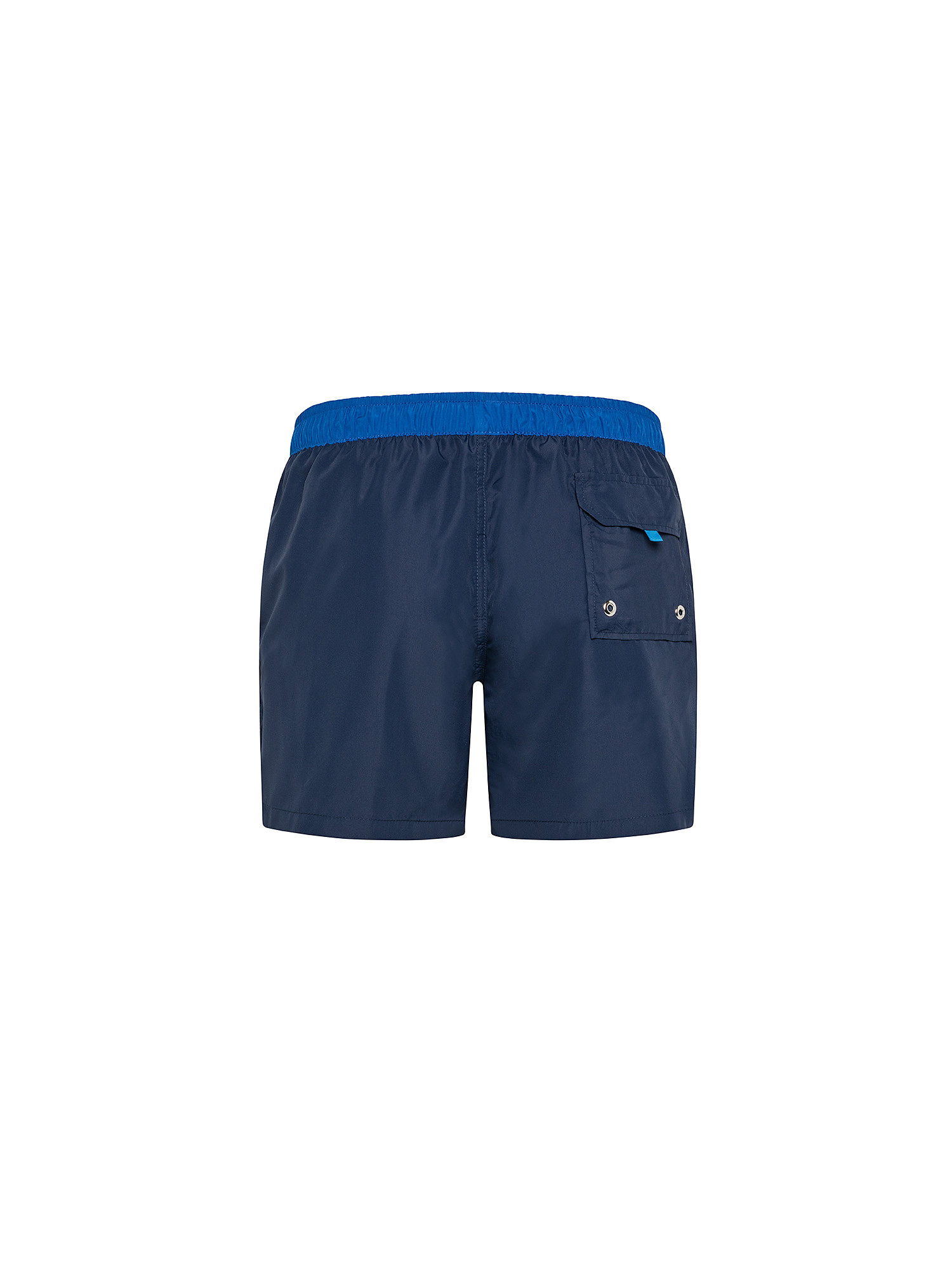 Nylon swim shorts with regular fit drawstring, Blue, large image number 1