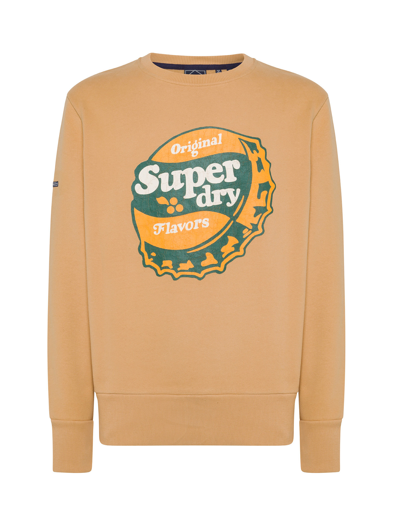 Superdry - Crewneck sweatshirt with print, Yellow, large image number 0