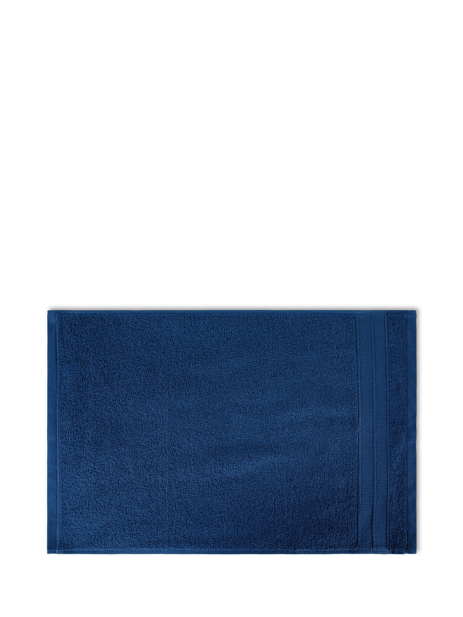 Asciugamano spugna di cotone tinta unita, Blu, large image number 1