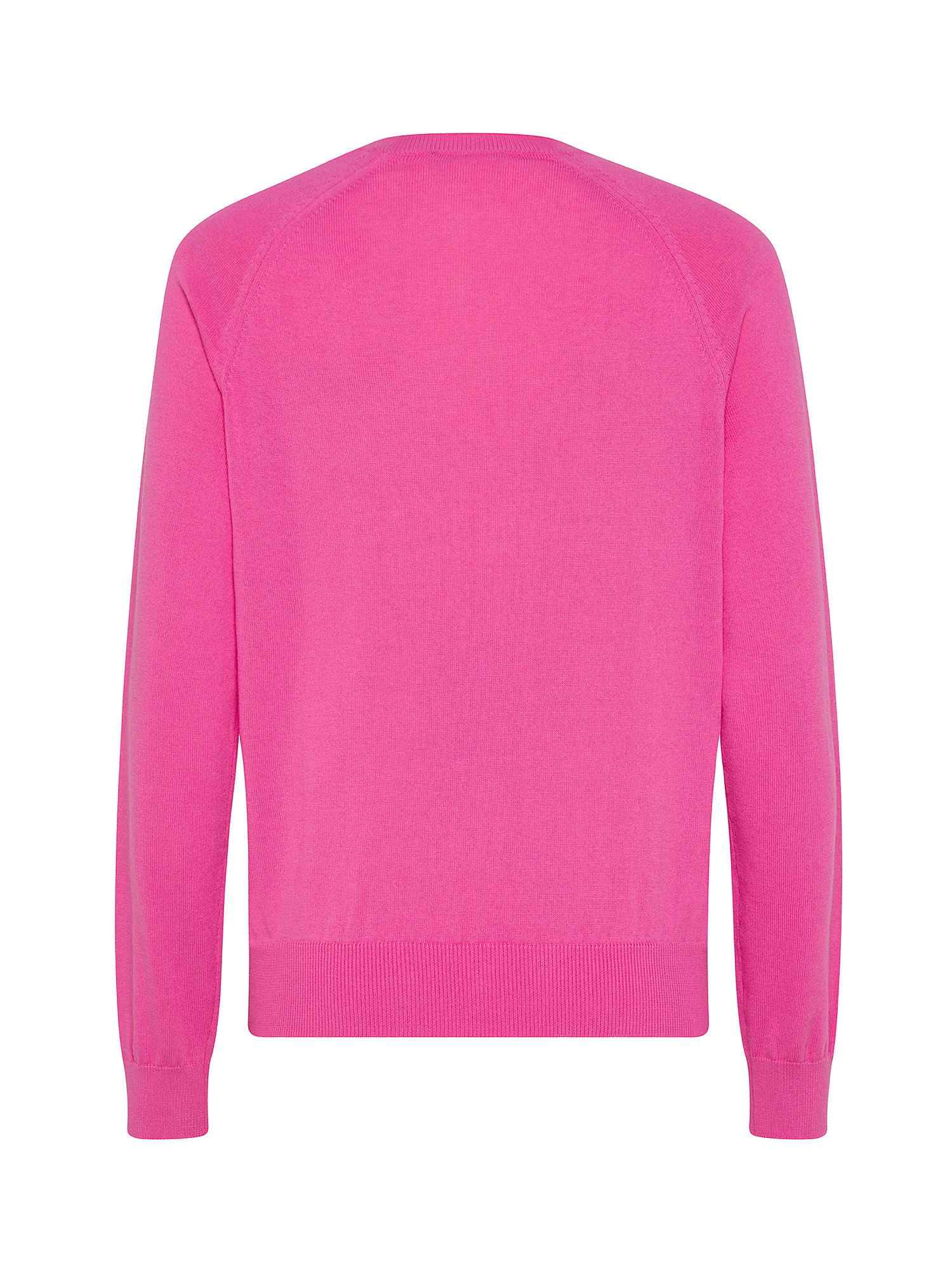 Emporio Armani - Cotton sweater with eagle logo, Pink Fuchsia, large image number 1