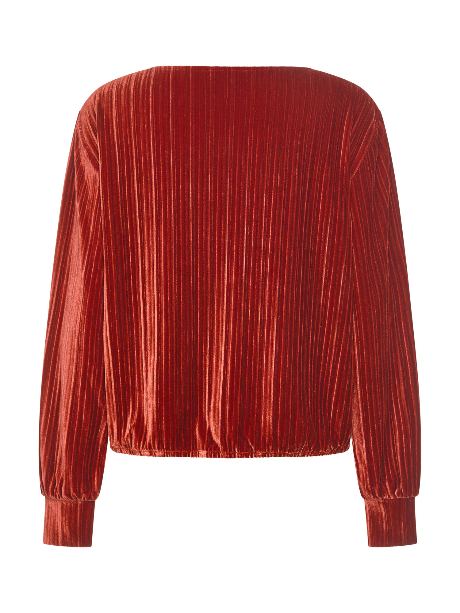 Koan - Pleated effect velvet sweater, Rope, large image number 1