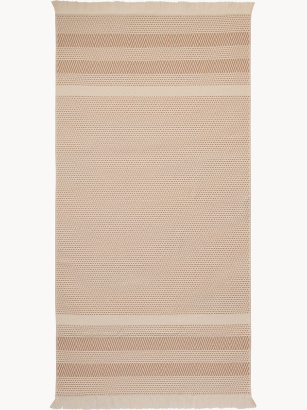 Telo mare hammam in cotone jacquard fantasia a foglie