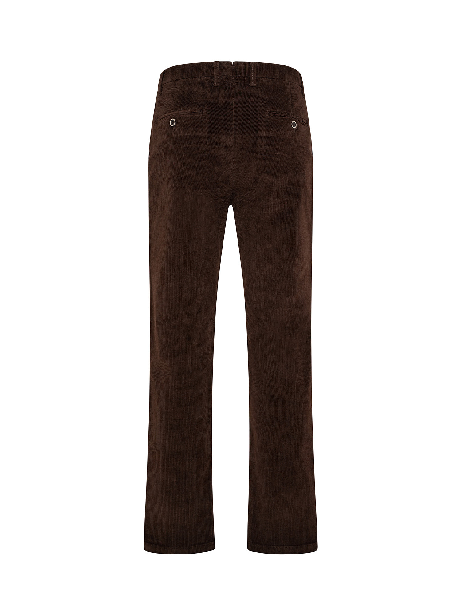 JCT - Slim fit velvet chino trousers, Brown, large image number 1