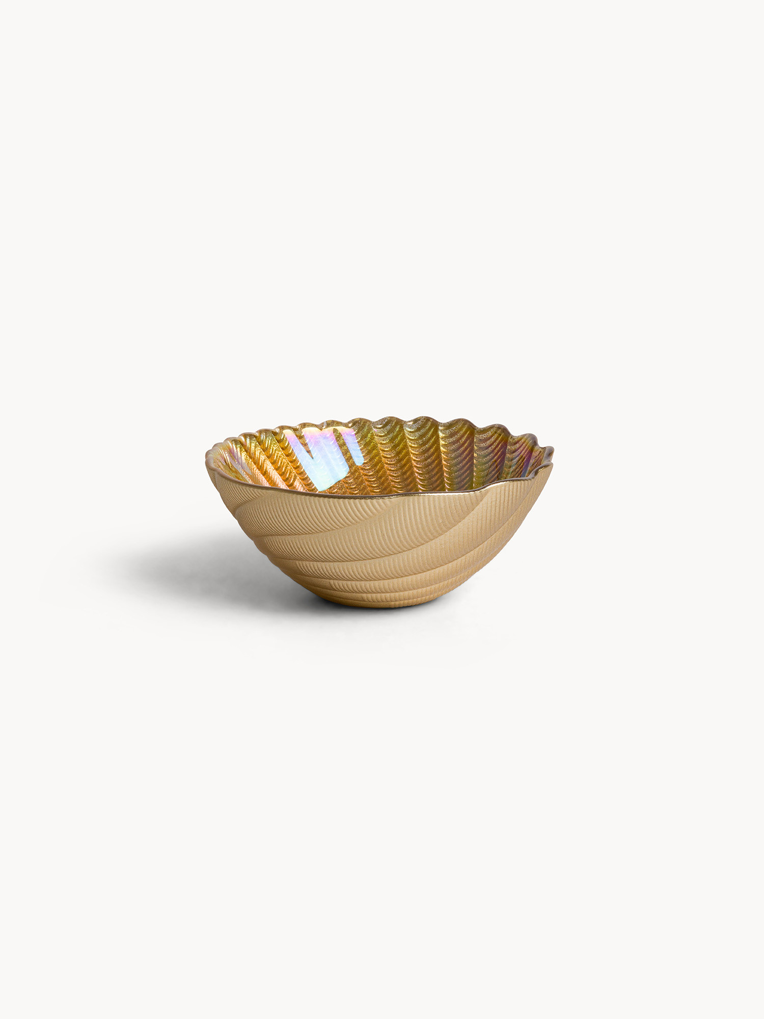Pearl-effect glass bowl, Ocra Yellow, large image number 0