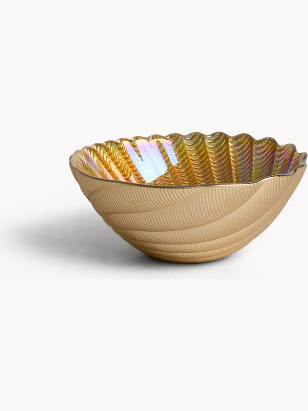 Pearl-effect glass bowl