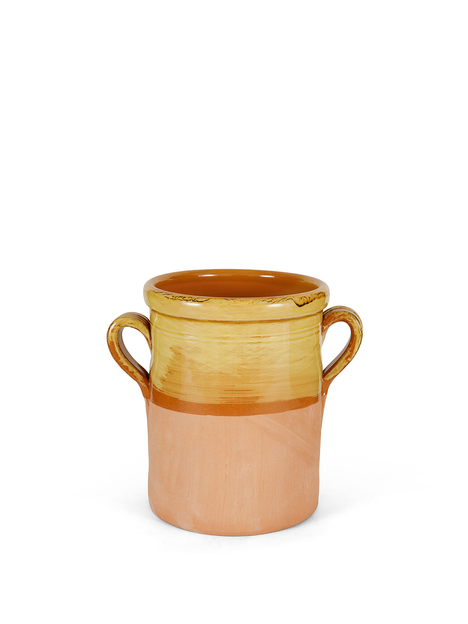 Ceramic jar by Ceramich Pugliesi Fratelli Colì, Yellow, large image number 0