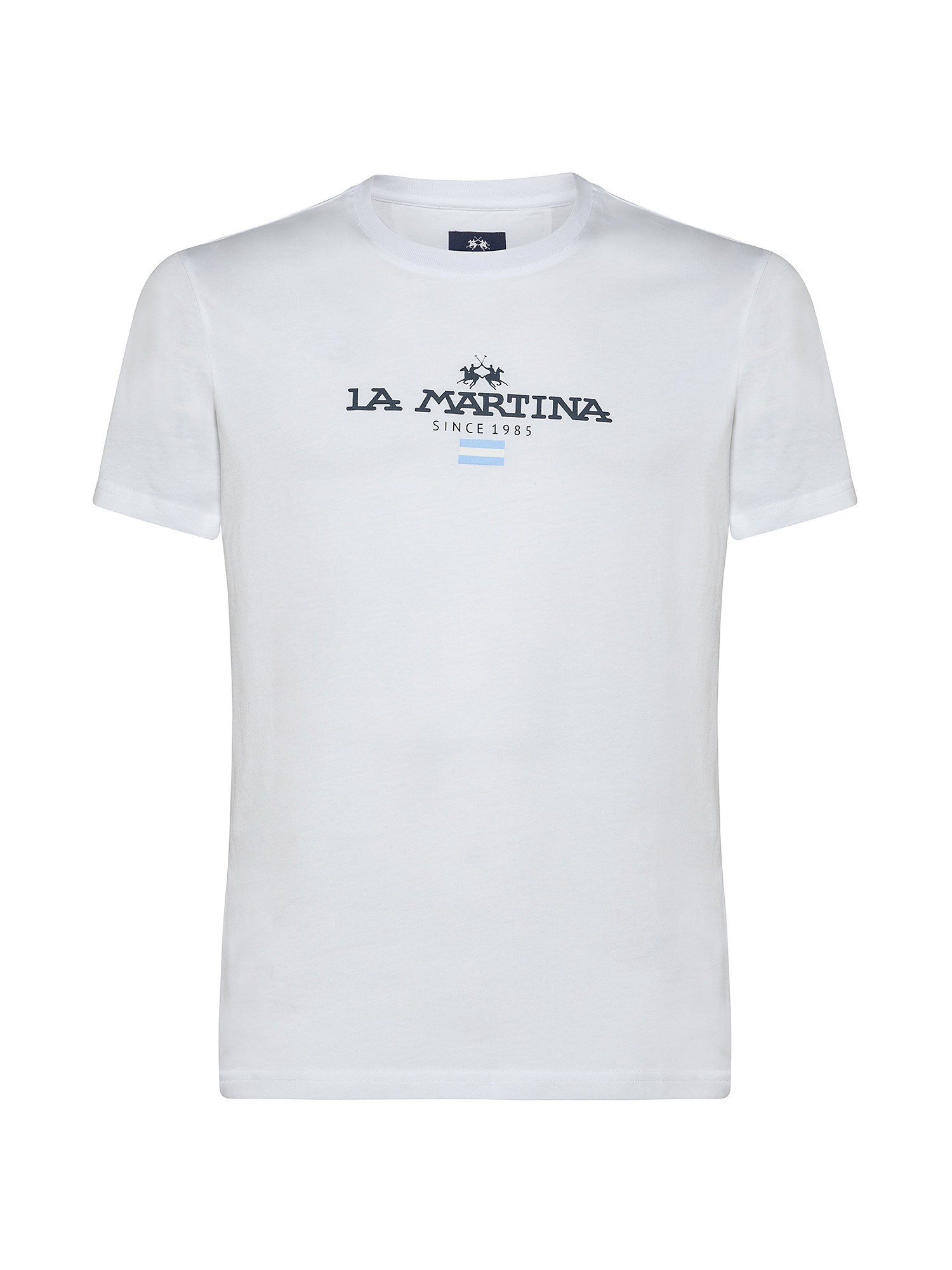 T-shirt da uomo a maniche corte in cotone regular fit, Bianco, large image number 0