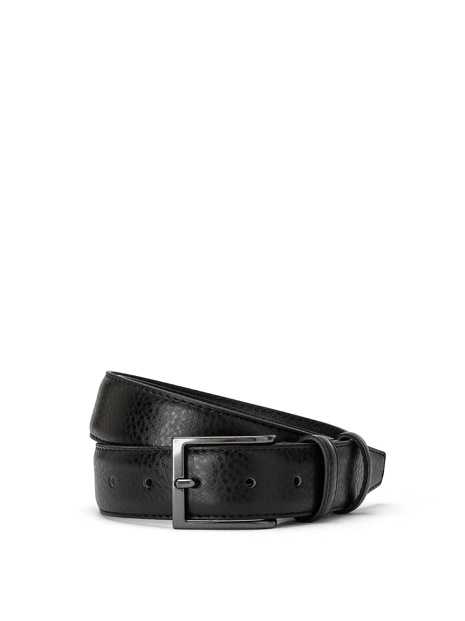 Belt with dollar print, Black, large image number 0