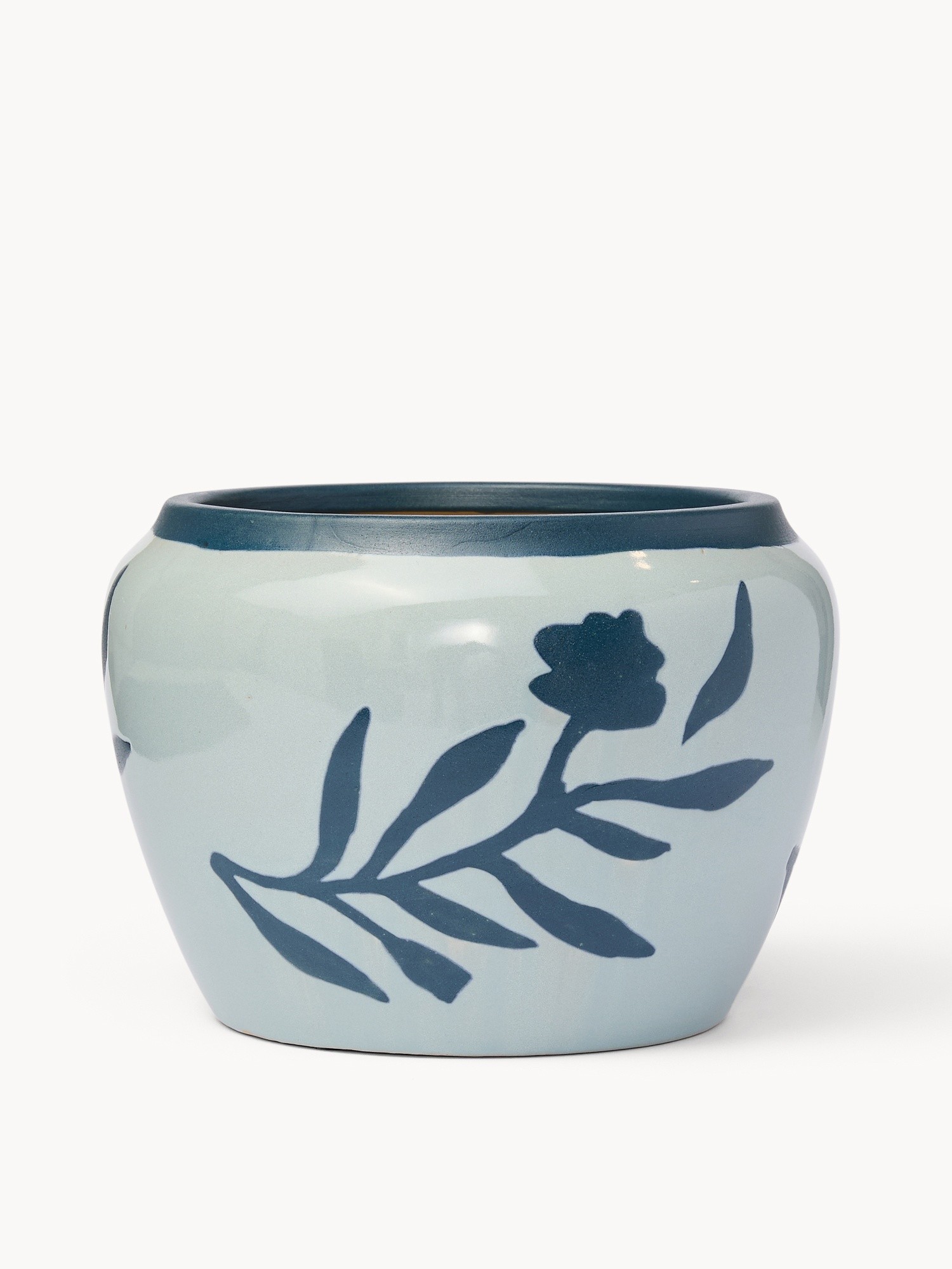 Vaso in ceramica artigianale vietnamita, Blu, large image number 0